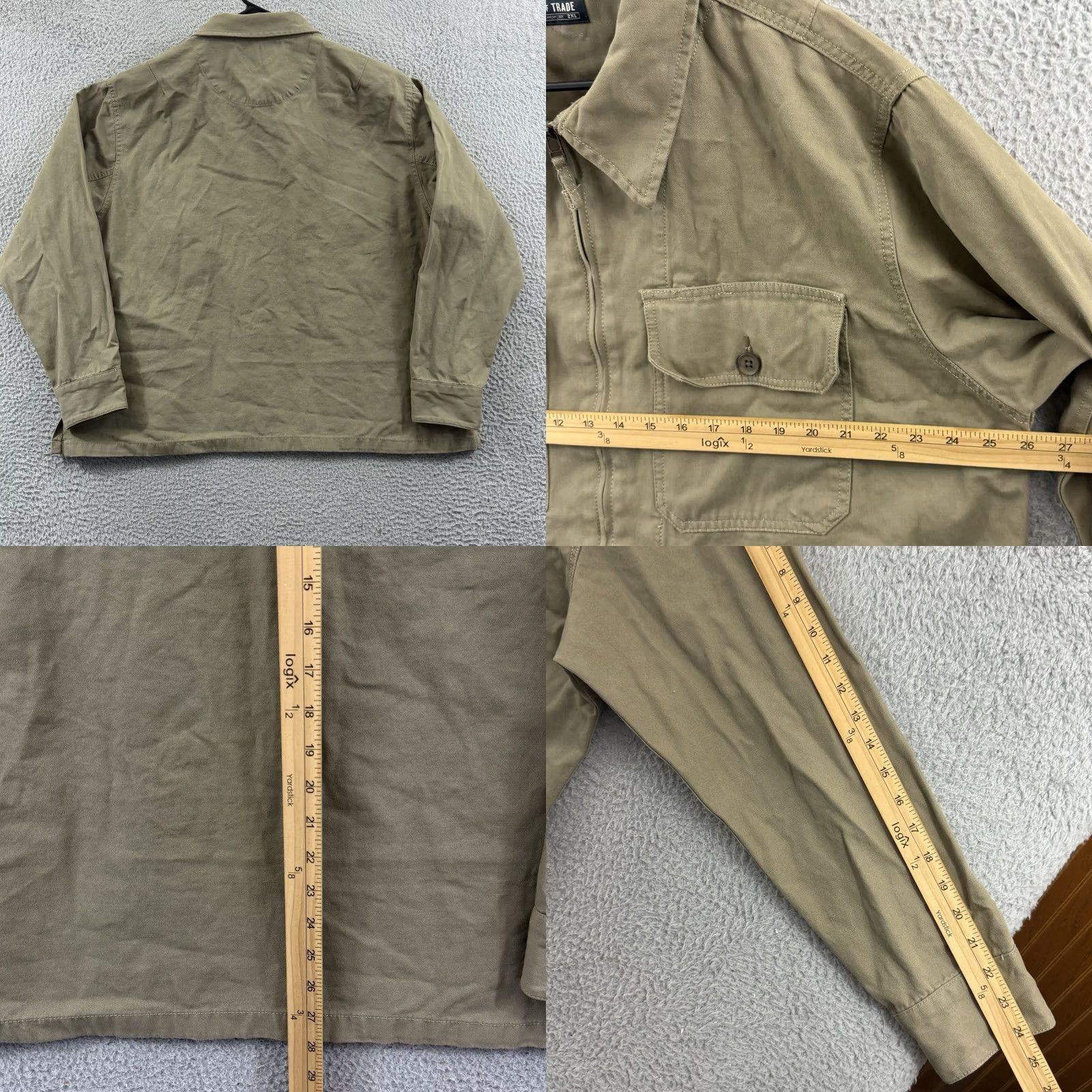Vintage Line Of Trade Jacket Men’s 2XL Brown Corbin Full Zip Utility Outdoor Jacket Size US XXL / EU 58 / 5 - 8 Thumbnail