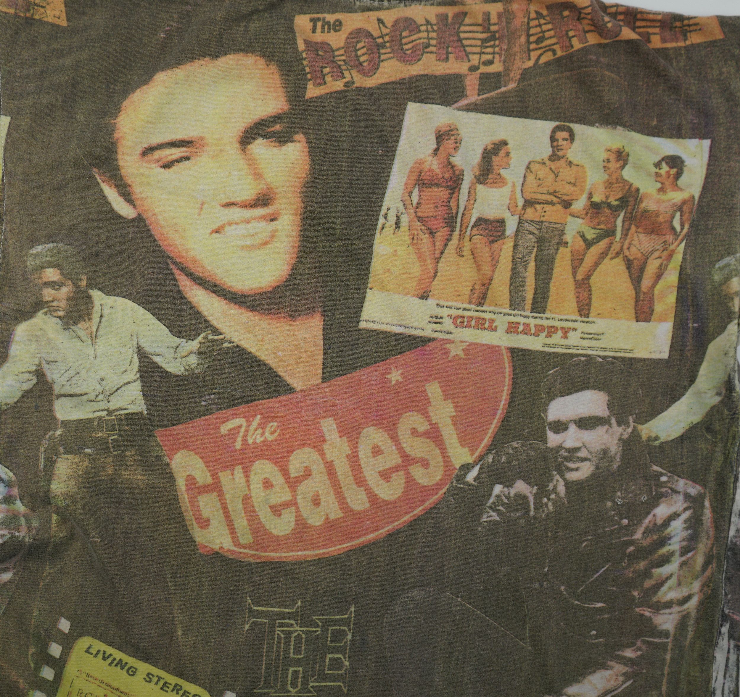 Band Tees × Vintage Vintage 90s Elvis Presley All Over Print T-Shirt Size US L / EU 52-54 / 3 - 5 Thumbnail