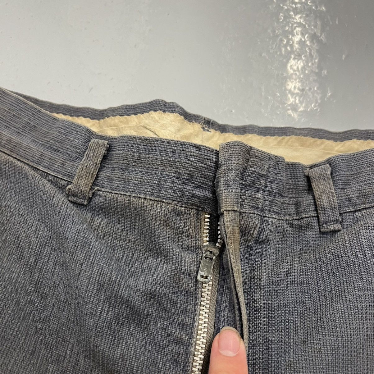 Other Vintage 50s Anvil Blue Pique Cotton Workwear Chinos 27x27 Size 27" / US 4 / IT 40 - 3 Thumbnail