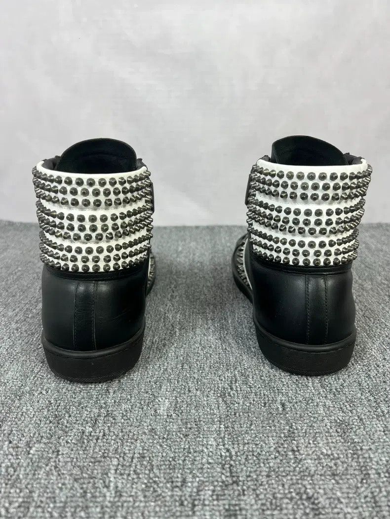 Saint Laurent Paris Saint Laurent Paris Black and White Colorblock Studded Hig Size US 6.5 / EU 39-40 - 5 Thumbnail