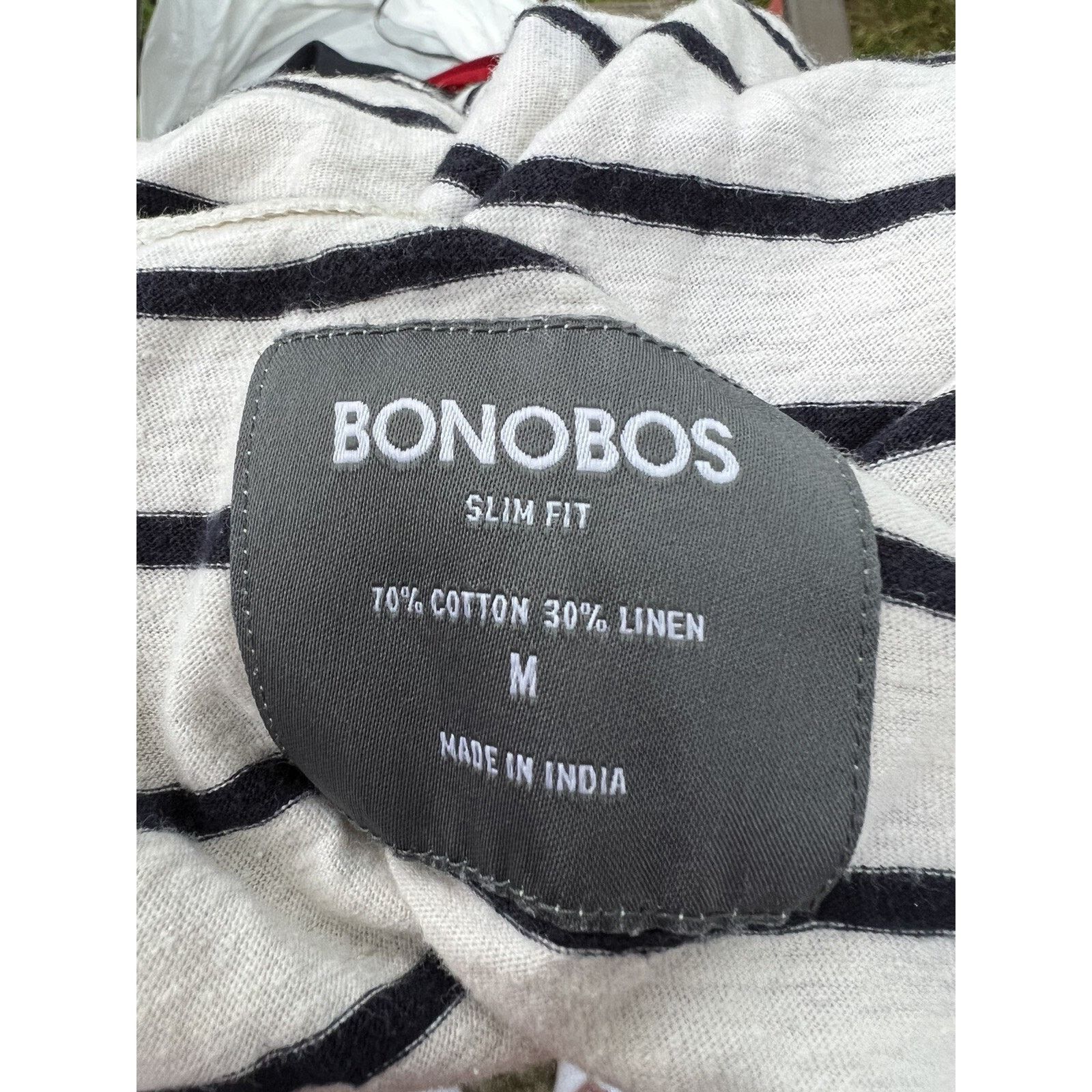 COTTONCITIZEN Bonobos women striped tshirt linen and cotton size M A000293 Size M / US 6-8 / IT 42-44 - 4 Thumbnail
