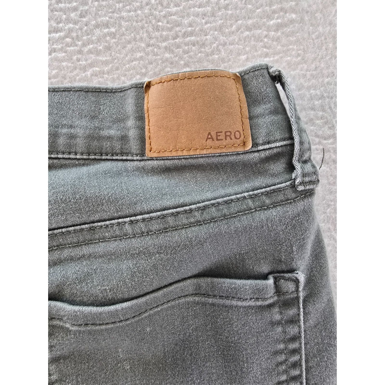 Aeropostale Aeropostale Jeans Womens Sz 0 Gray High Rise Stretch Skinny Size 25" / US 0 / IT 36 - 7 Thumbnail