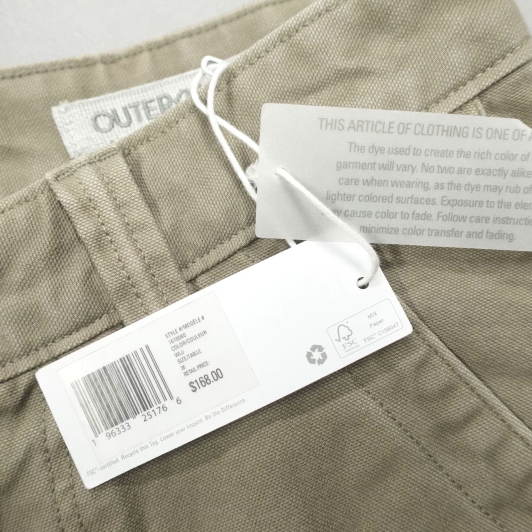 Outerknown Outerknown The Craftsman Pants Carpenter Men Size 28x32 Beige Organic Cotton Canvas Relaxed Straight Cargo Pockets Workwear Pants crafting Mens Size US 28 / EU 44 - 2 Thumbnail