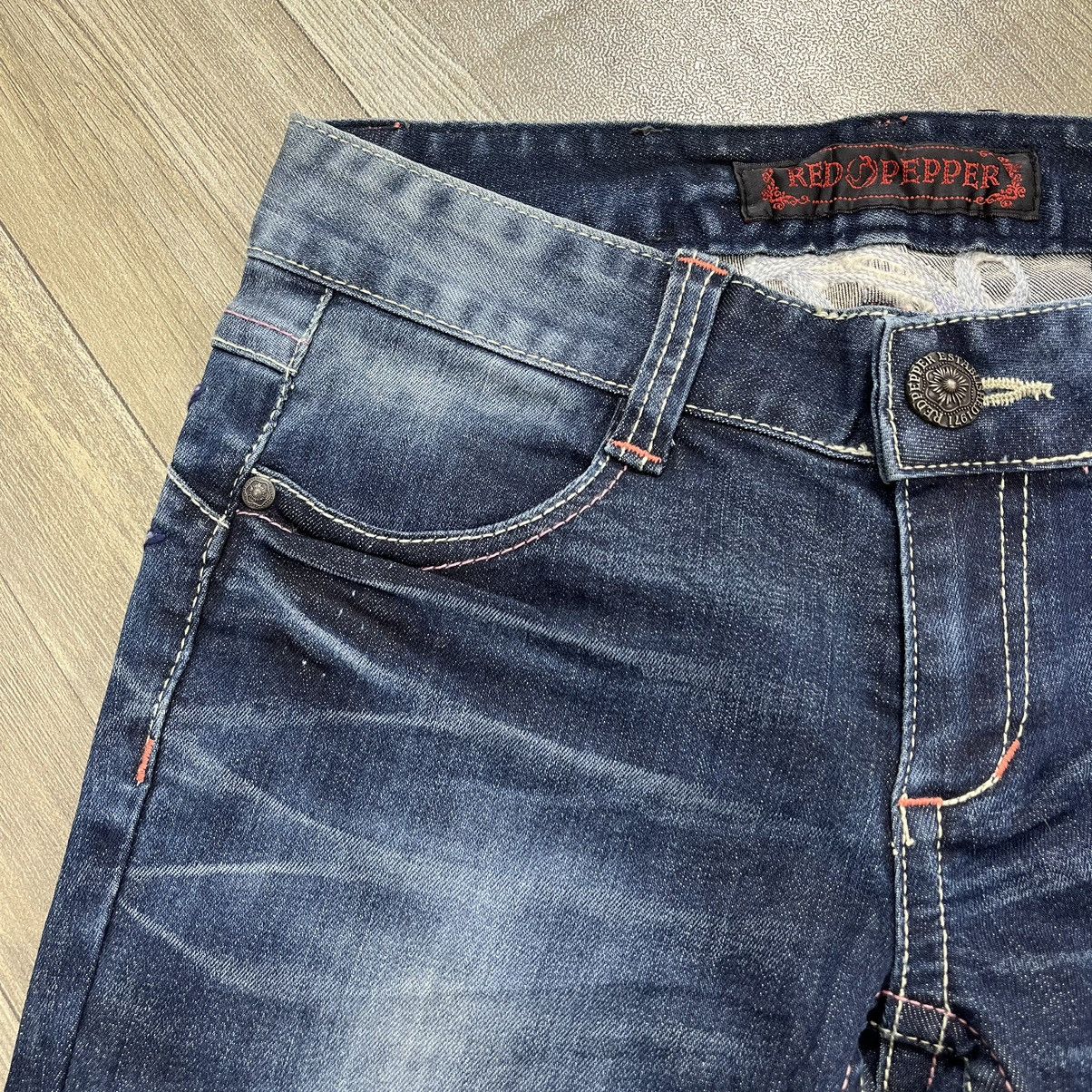 Ed Hardy Dead stock Y2K RedPepper x Ed Hardy Embroidery Flared Jeans Size 29" - 13 Thumbnail