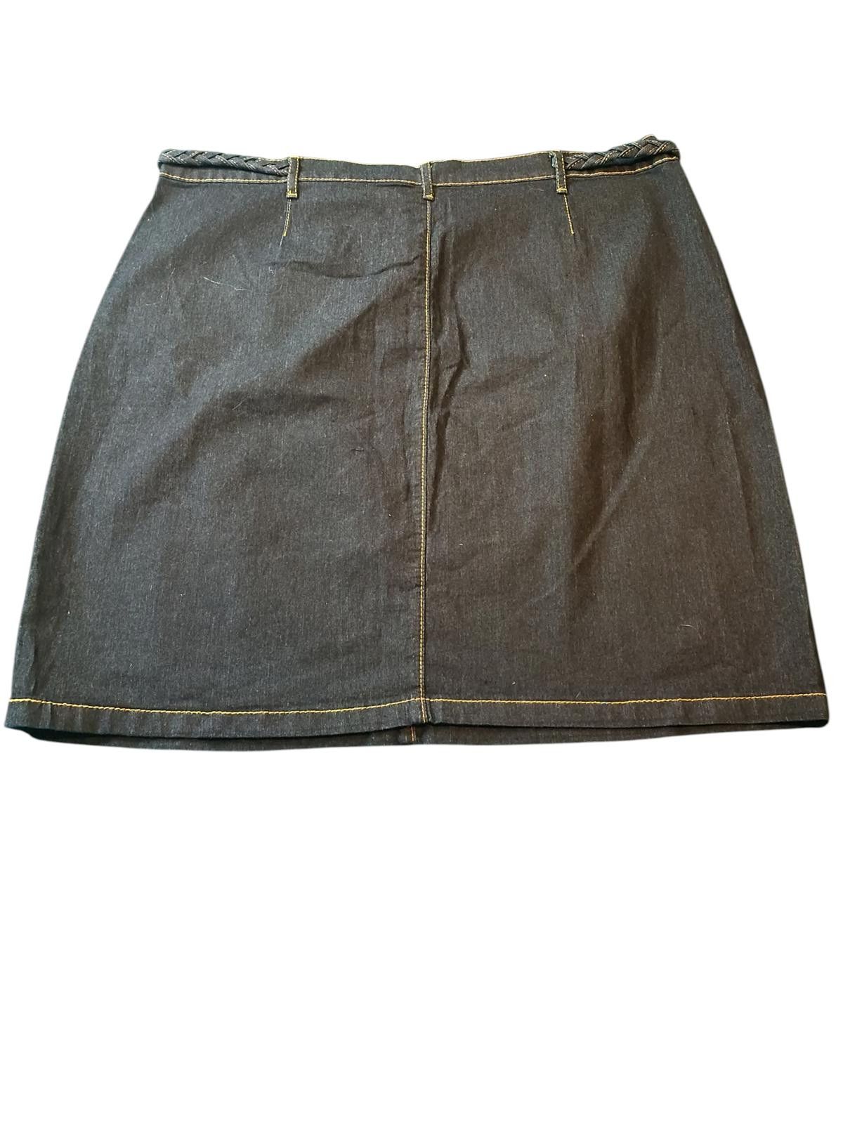 Designer Women's Black Denim Pencil Skirt By BE-GIRL USA Size 42" / US 20 - 8 Thumbnail