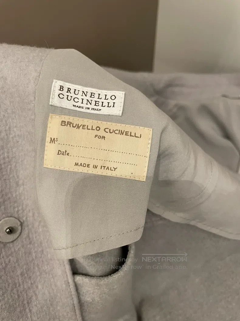 Brunello Cucinelli Brunello Cucinelli Gray Wool Cashmere Coat Size US M / EU 48-50 / 2 - 6 Thumbnail