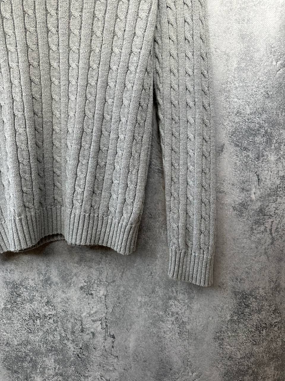 Lauren Ralph Lauren Lauren Ralph Lauren Cable Knit V-Neck Sweater Gray Jumper Size M / US 6-8 / IT 42-44 - 9 Thumbnail