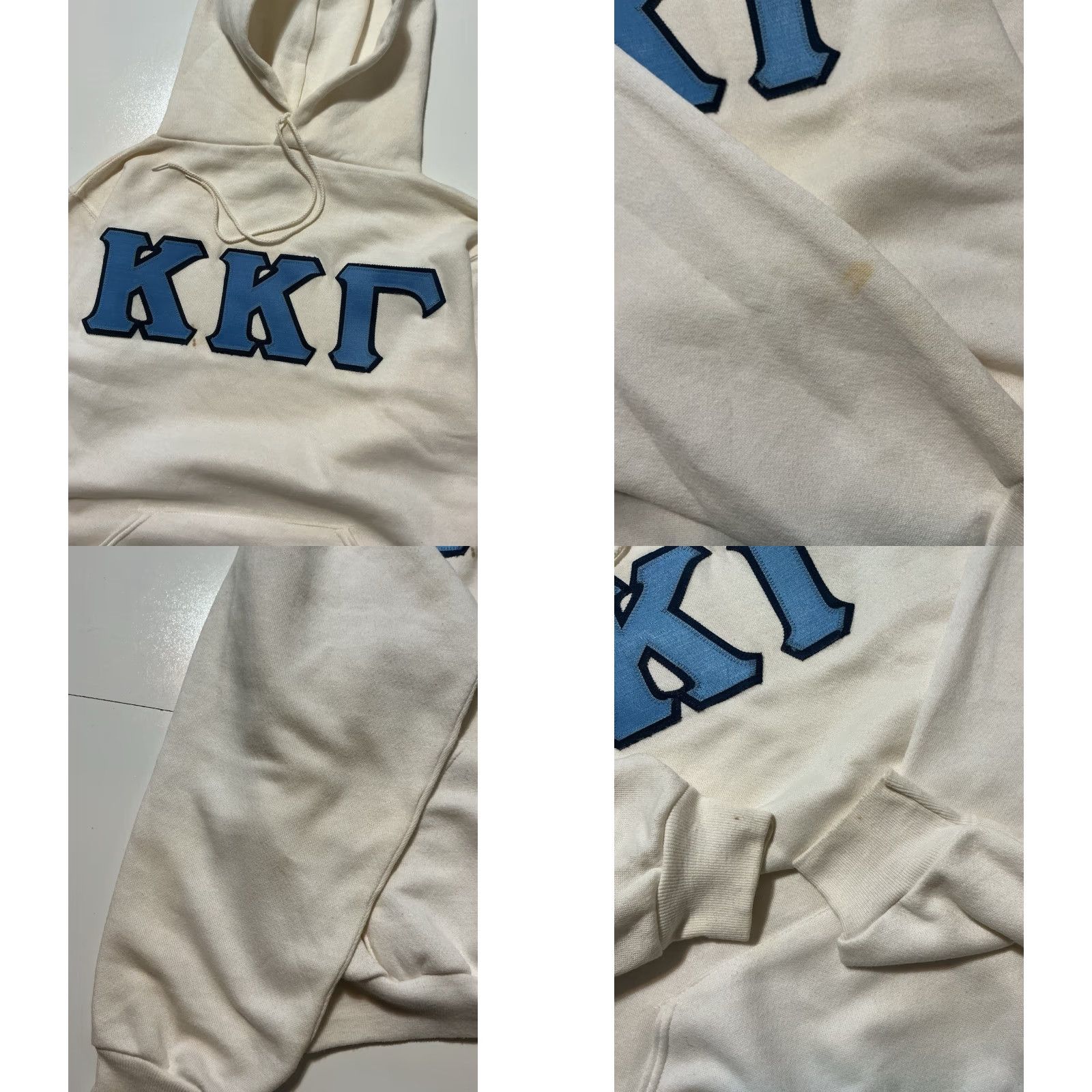 Russell Athletic VINTAGE Russell Athletic Kappa Kappa Gamma Fraternity Pullover Hoodie Shirt S White 80s 70s Mens Boys Pullover Hoodie Size US S / EU 44-46 / 1 - 8 Thumbnail