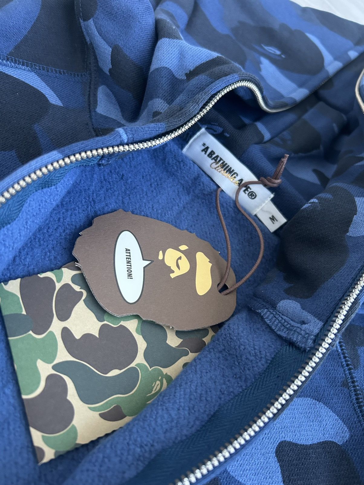 Bape RARE OG 2008 A BATHING APE NFS BLUE CAMO FULLZIP HOODIE Size US M / EU 48-50 / 2 - 2 Thumbnail