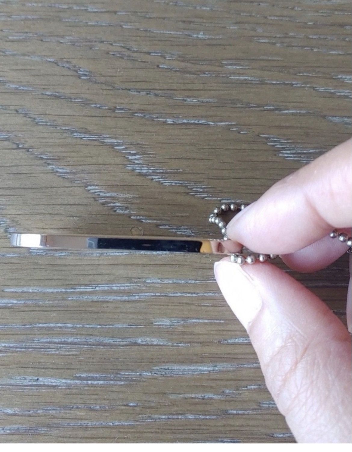 Chanel Authentic CHANEL Vintage Stripe Dog Tag Keychain / Bag Charm Size ONE SIZE - 4 Thumbnail