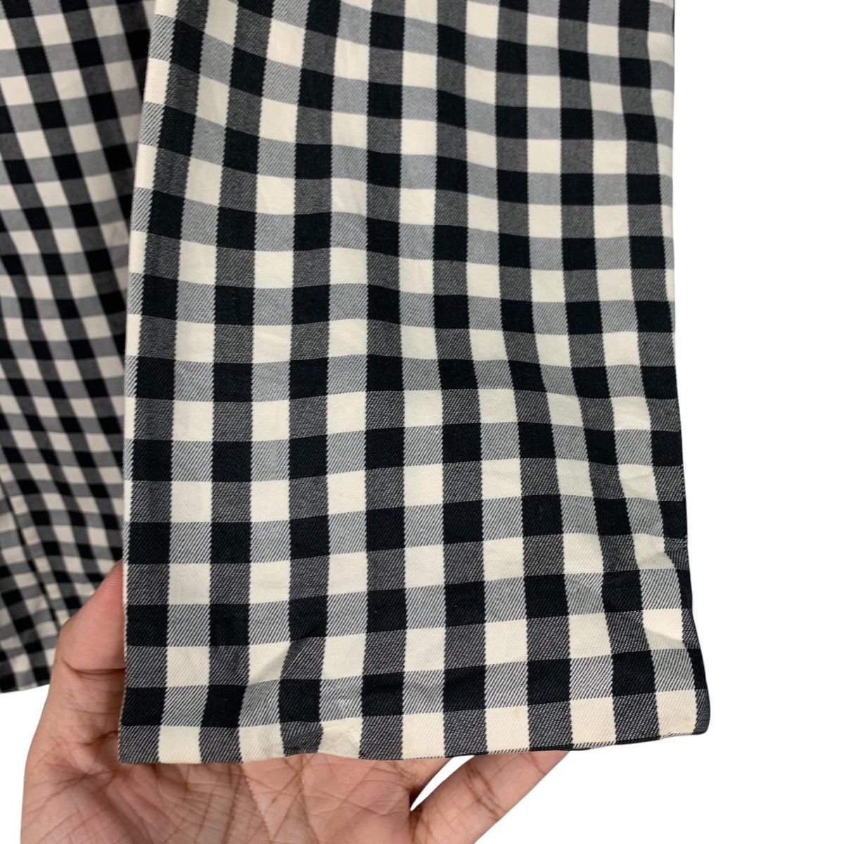 DAKS Vintage 90’s DAKS LONDON Black White Check Jacket #2599-C117 Size M / US 6-8 / IT 42-44 - 13 Thumbnail