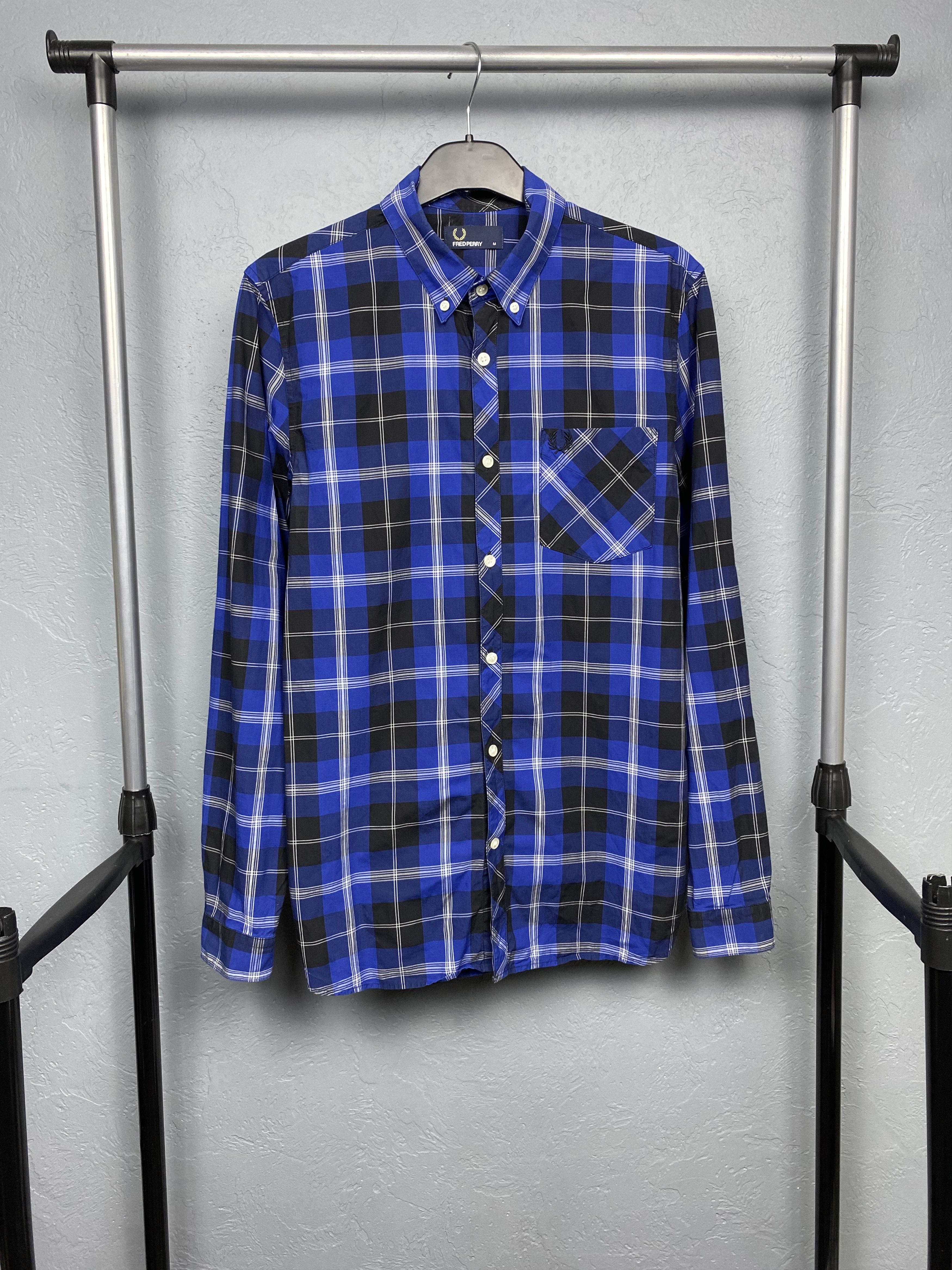 Fred Perry Fred Perry Vintage Mens Long Sleeve Plaid Shirt Size US M / EU 48-50 / 2 - 1 Thumbnail