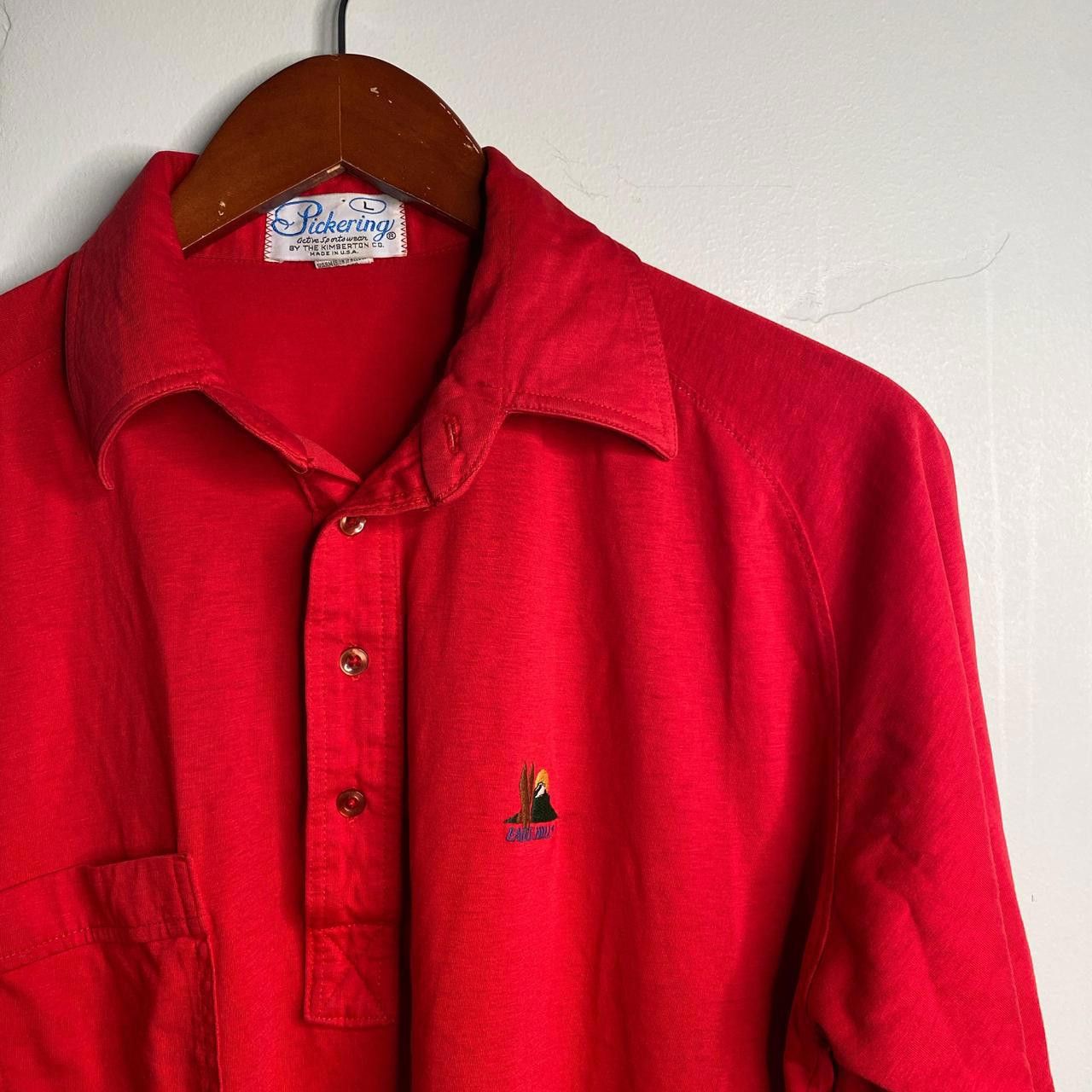 Vintage 70s Vintage Red Polo Size US L / EU 52-54 / 3 - 2 Thumbnail