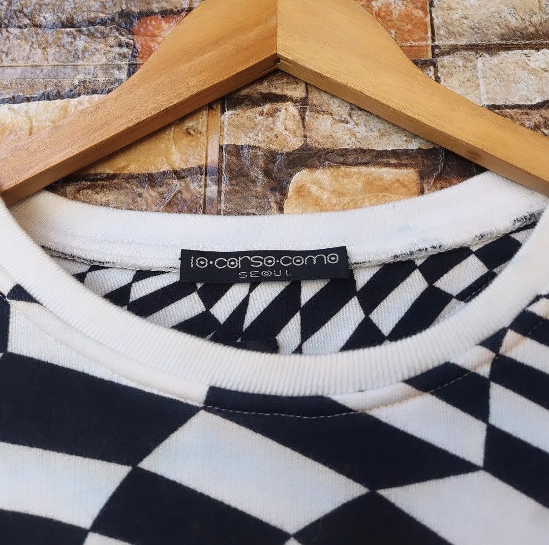 10 Corso Como × Designer × Gareth Pugh Gareth Pugh Black White Geometric Checkered Crewneck Size M / US 6-8 / IT 42-44 - 5 Thumbnail