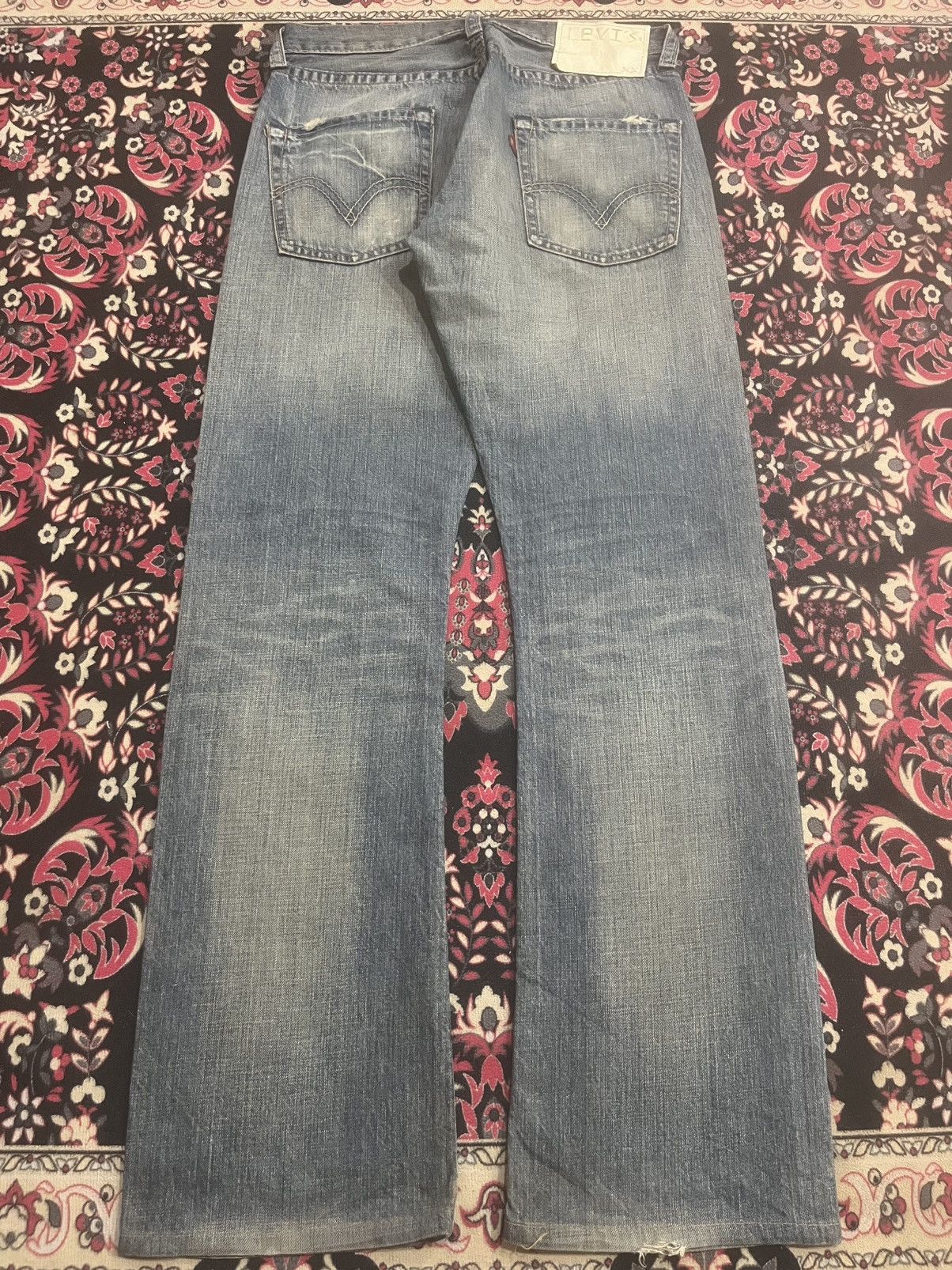 Levi's Y2K Levi’s 507 Blue Faded Washed Distressed Patches Jeans Size US 29 - 2 Thumbnail