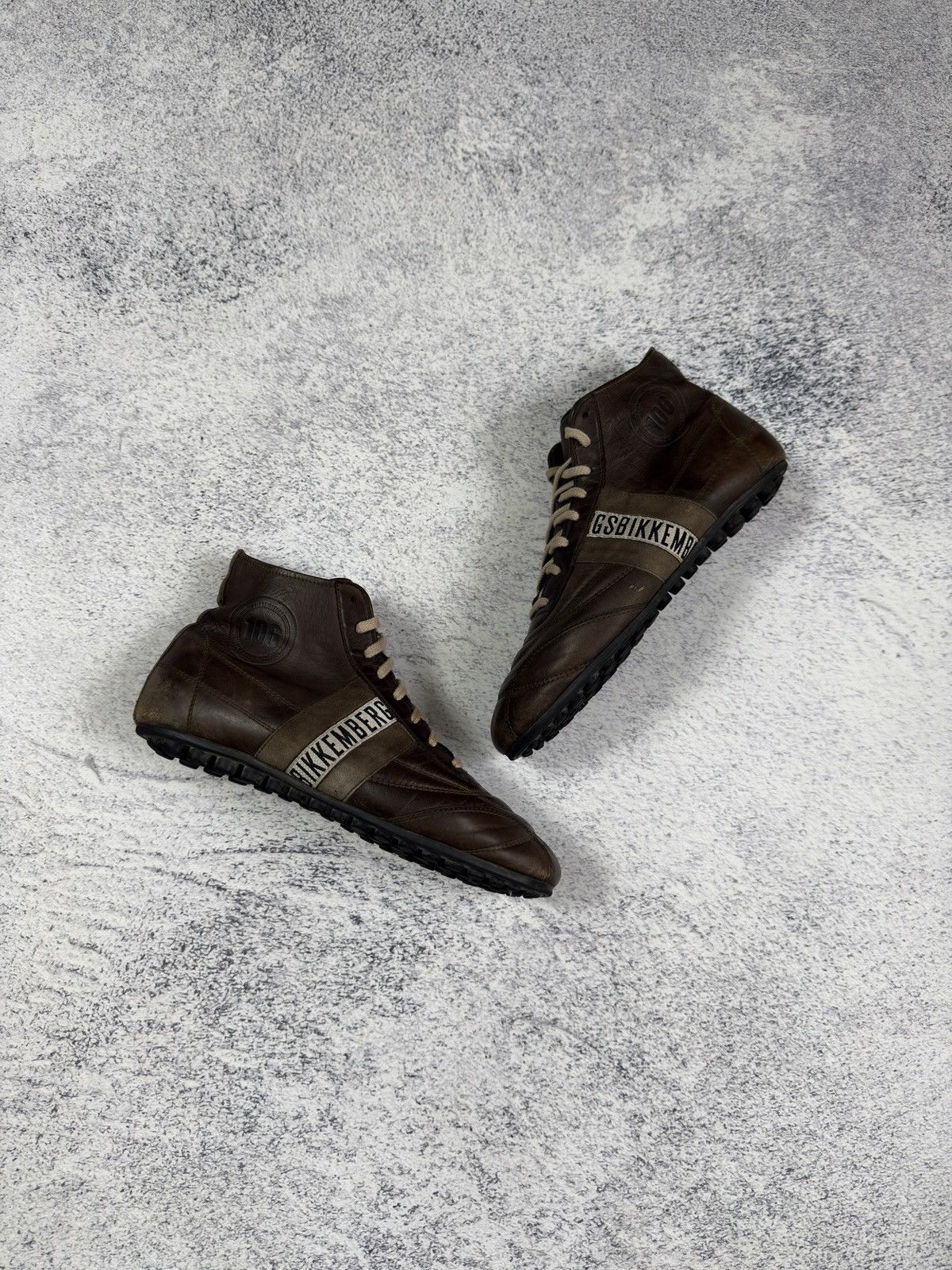 Dirk Bikkembergs RARE Dirk Bikkembergs Track & Field High Top Leather Sneaker Size US 8 / EU 41 - 1 Thumbnail