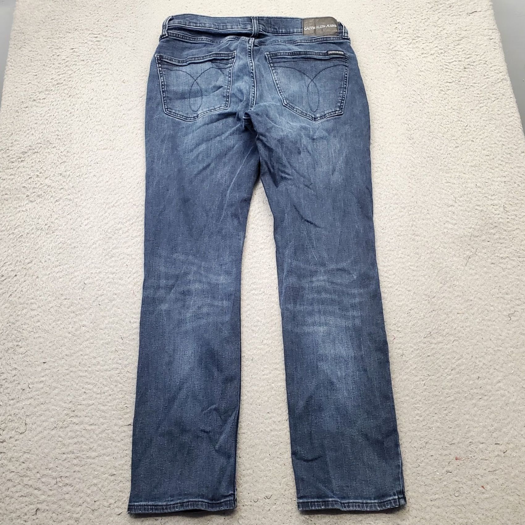 Calvin Klein Calvin Klein Jeans Womens 32x32 Blue Denim Medium Wash Streetwear Straight Leg Jeans Size 24" / US 00 / IT 34 - 2 Thumbnail