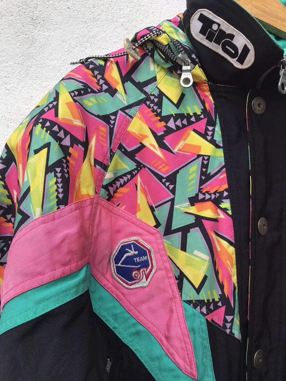 Asics × Designer Vintage Ski Jacket Japanese Design Hood Size US L / EU 52-54 / 3 - 3 Thumbnail