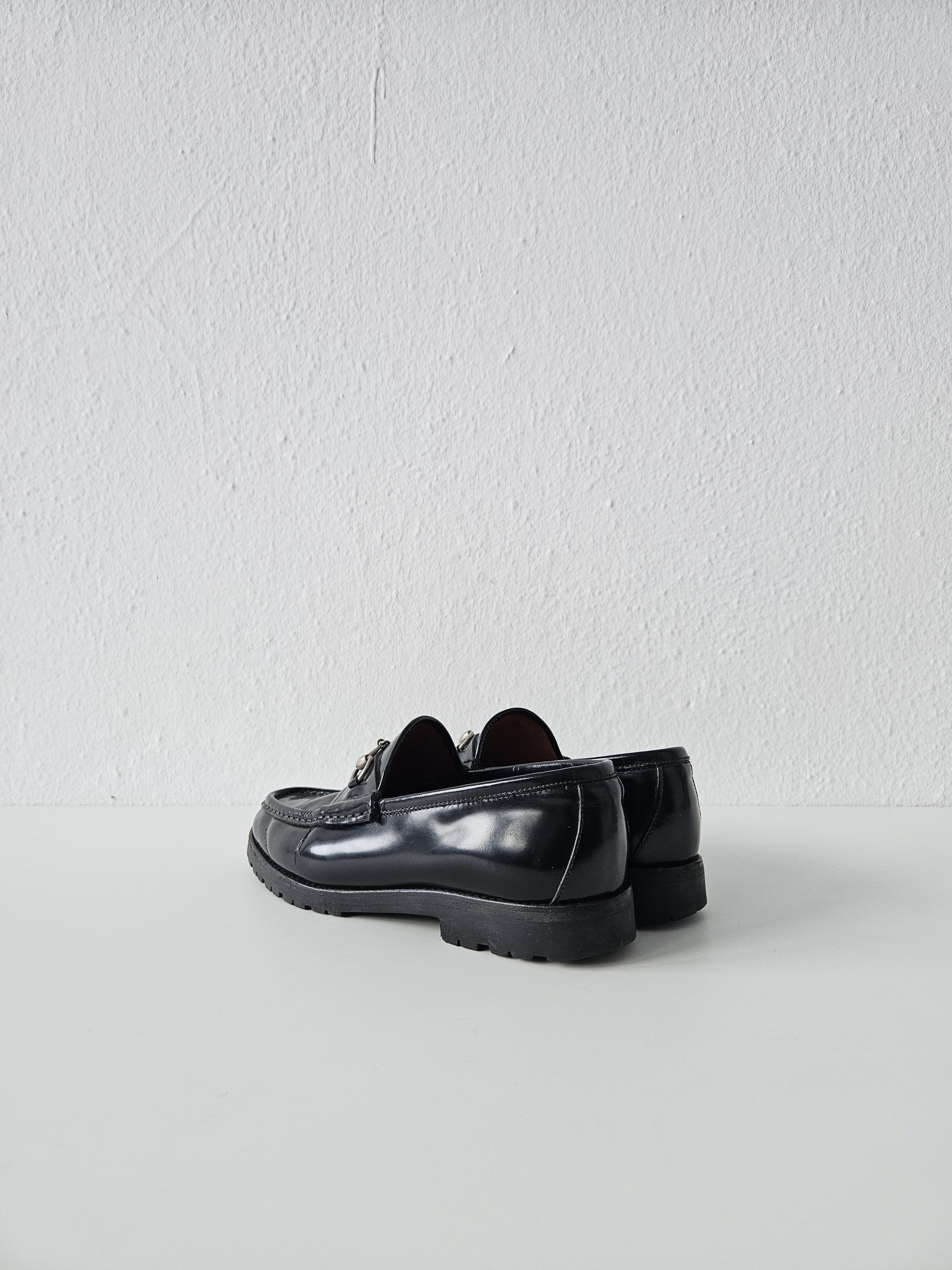 Gucci Vintage Gucci notched sole patent leather horsebit loafers Size US 7 / IT 37 - 8 Thumbnail