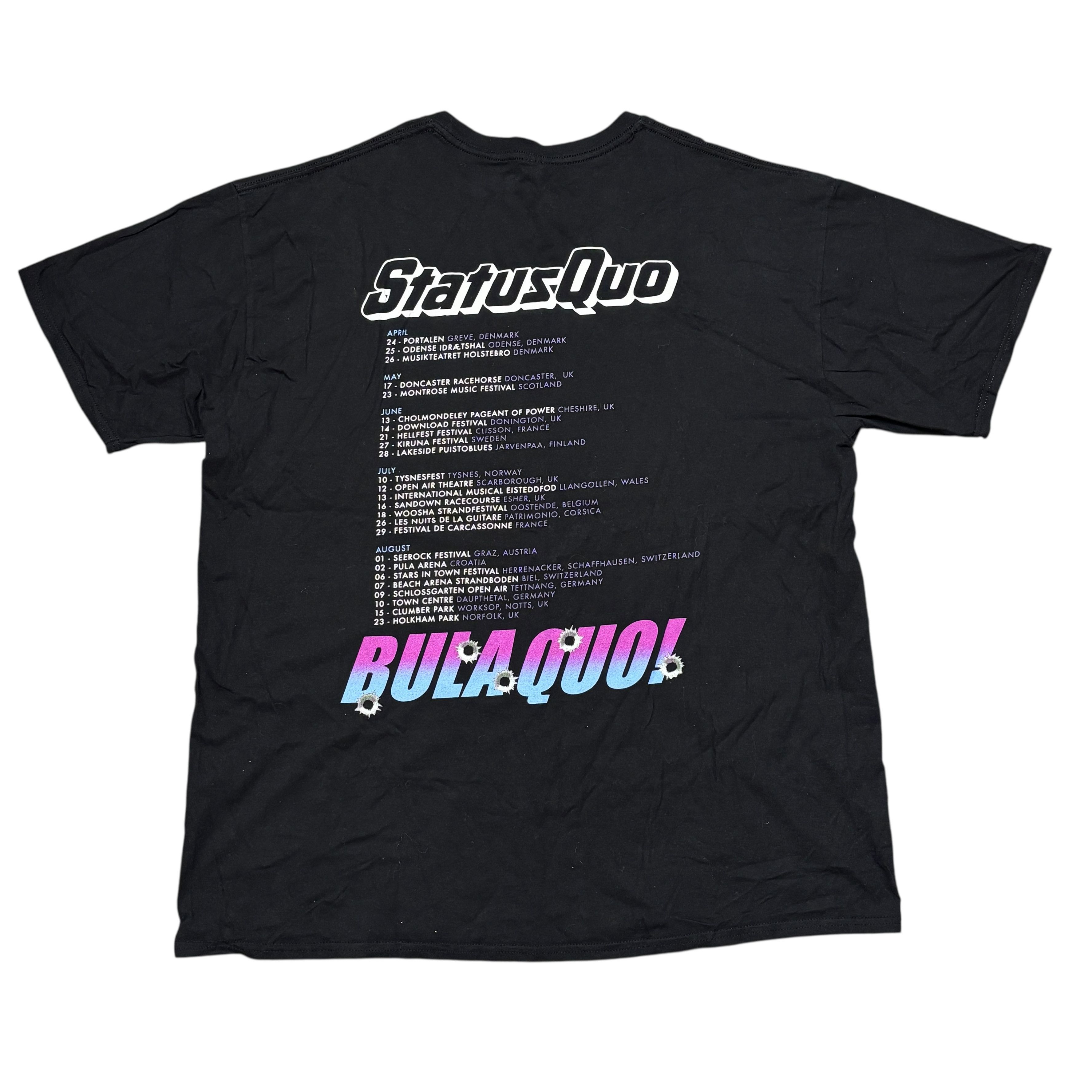 Band Tees × Vintage Status Quo Shirt Vintage Band Tees Bon Jovi Aerosmith Size US XXL / EU 58 / 5 - 2 Thumbnail