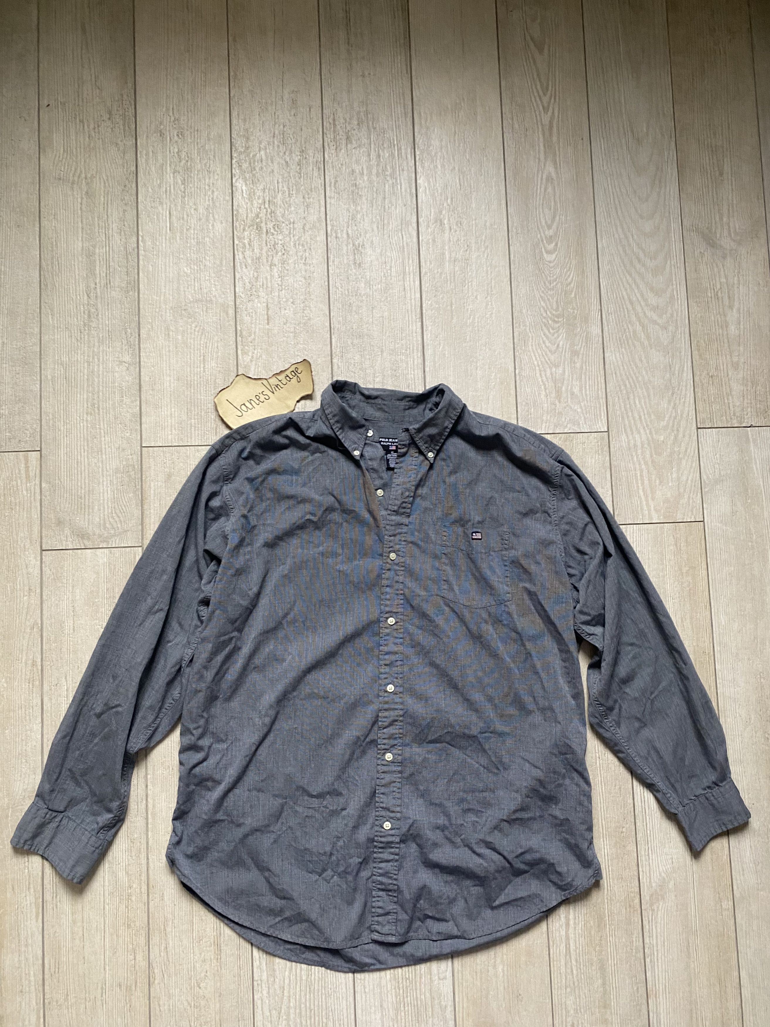 Polo Ralph Lauren × Ralph Lauren × Vintage Vintage Ralph Lauren Flag Shirt – Polo Jeans Co. (XL) Size US XL / EU 56 / 4 - 1 Thumbnail