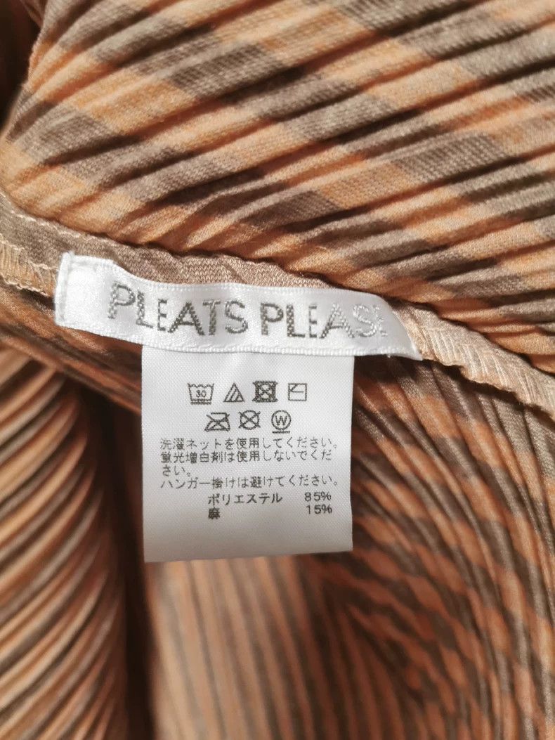 Issey Miyake Issey Miyake size:3 Brown pleated small flying sleeve top Size M / US 6-8 / IT 42-44 - 3 Thumbnail