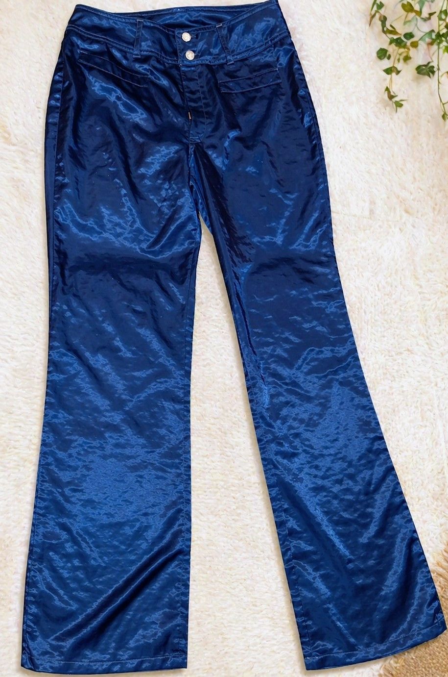 Other Vintage 1999 TKTW Metallic Blue Pants Size 24" / US 00 / IT 34 - 1 Thumbnail