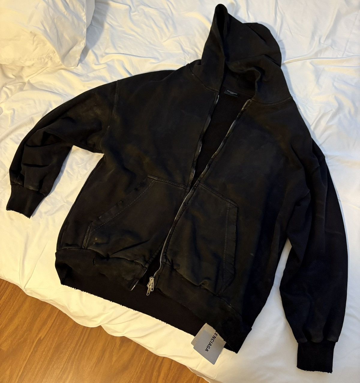 Balenciaga Balenciaga mud dyed zip up hoodie Size US S / EU 44-46 / 1 - 1 Thumbnail