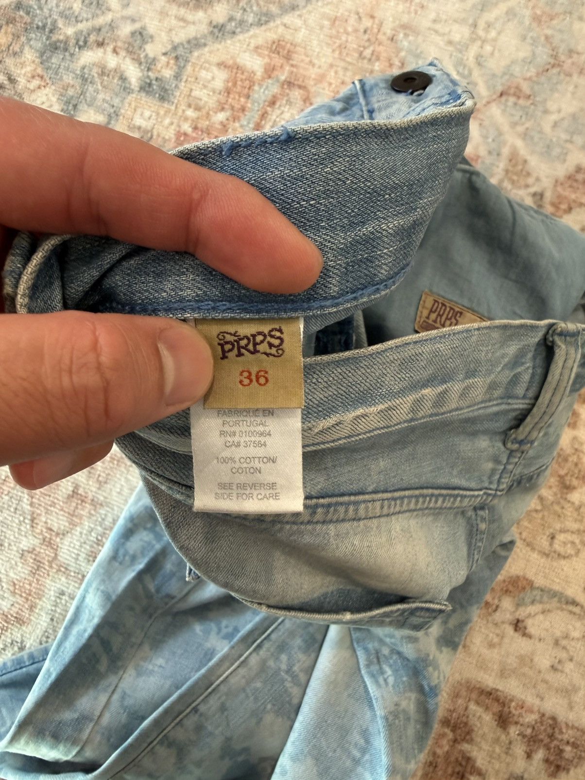 Prps PRPS Men Demon light blue washed denim jeans 36 x 29.5’’ Size US 36 / EU 52 - 6 Thumbnail