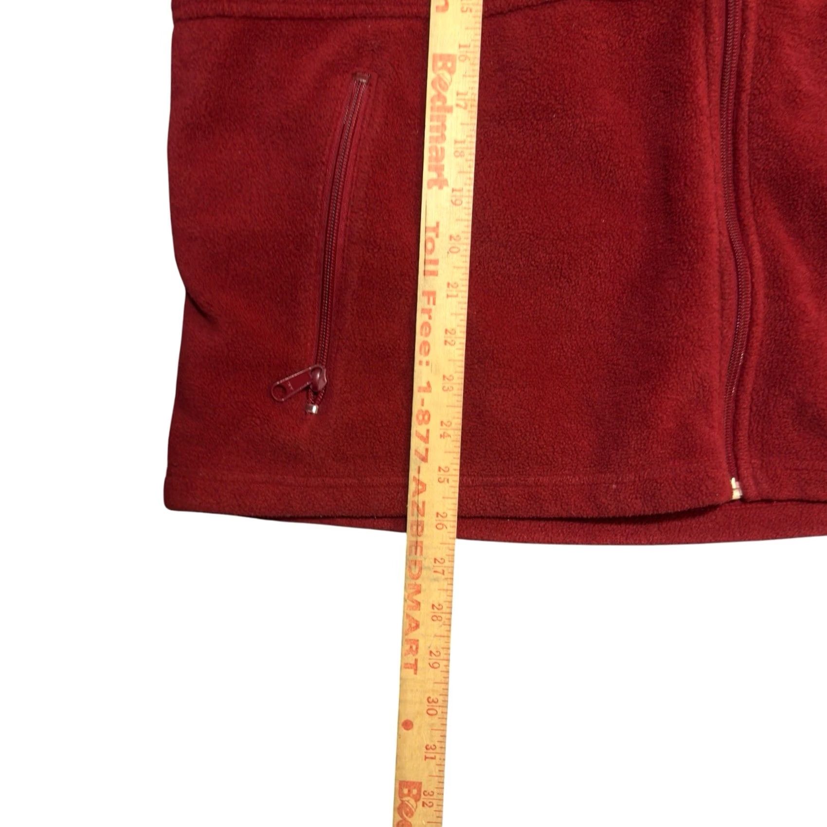 Vintage VINTAGE Columbia Fleece Full Zip Up Sleeveless Vest Sweatshirt Burgundy L Men Wool? Size US L / EU 52-54 / 3 - 4 Thumbnail