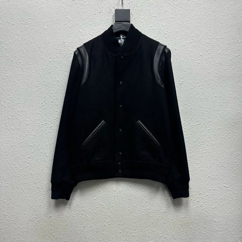 Yves Saint Laurent SAINT LAURENT Black Wool Teddy Jacket 2502-Nextarrow Size US S / EU 44-46 / 1 - 1 Thumbnail