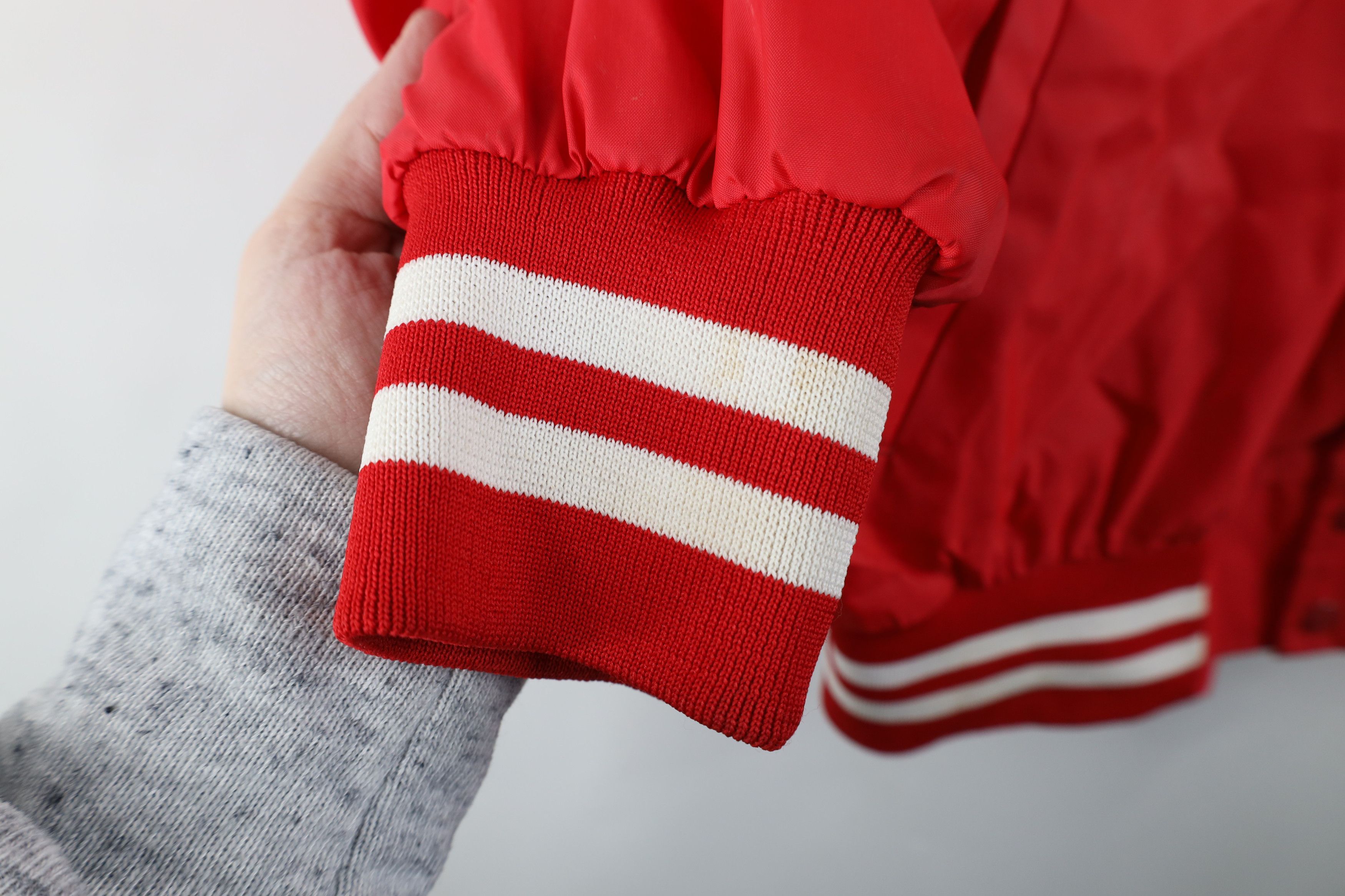 Vintage Vintage 70s 80s Lined Striped Bomber Jacket USA Red Size US XL / EU 56 / 4 - 8 Thumbnail