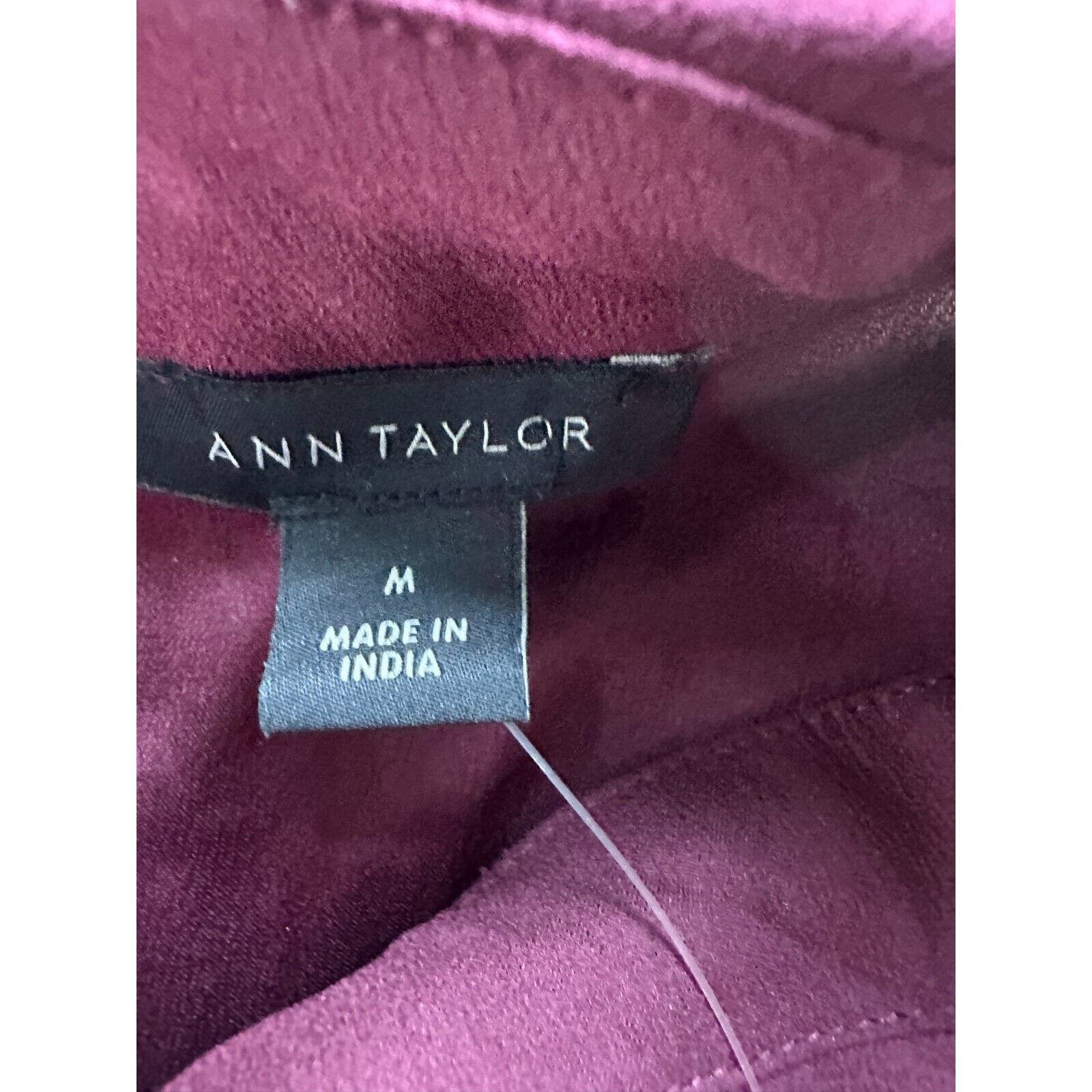Ann Taylor Ann Taylor Long-sleeve Tunic blouse collared maroon Women M Size M / US 6-8 / IT 42-44 - 6 Thumbnail