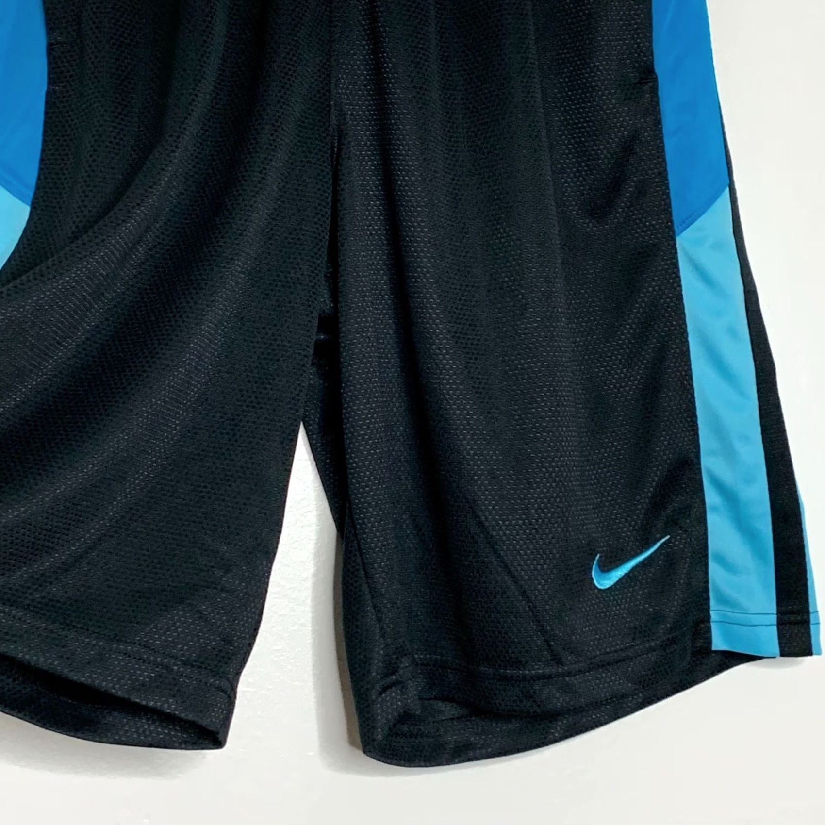 Nike Nike Dri-Fit Short Active Running Elastic Waist M Black Blue Mens Shorts Size US 31 - 2 Thumbnail