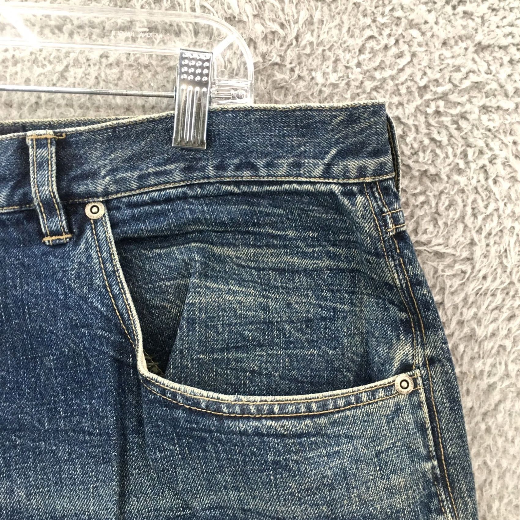 Nautica Nautica Straight Jeans Mens 40x32 Blue Denim High Rise Zip Fly Jeans Size US 40 / EU 56 - 3 Thumbnail