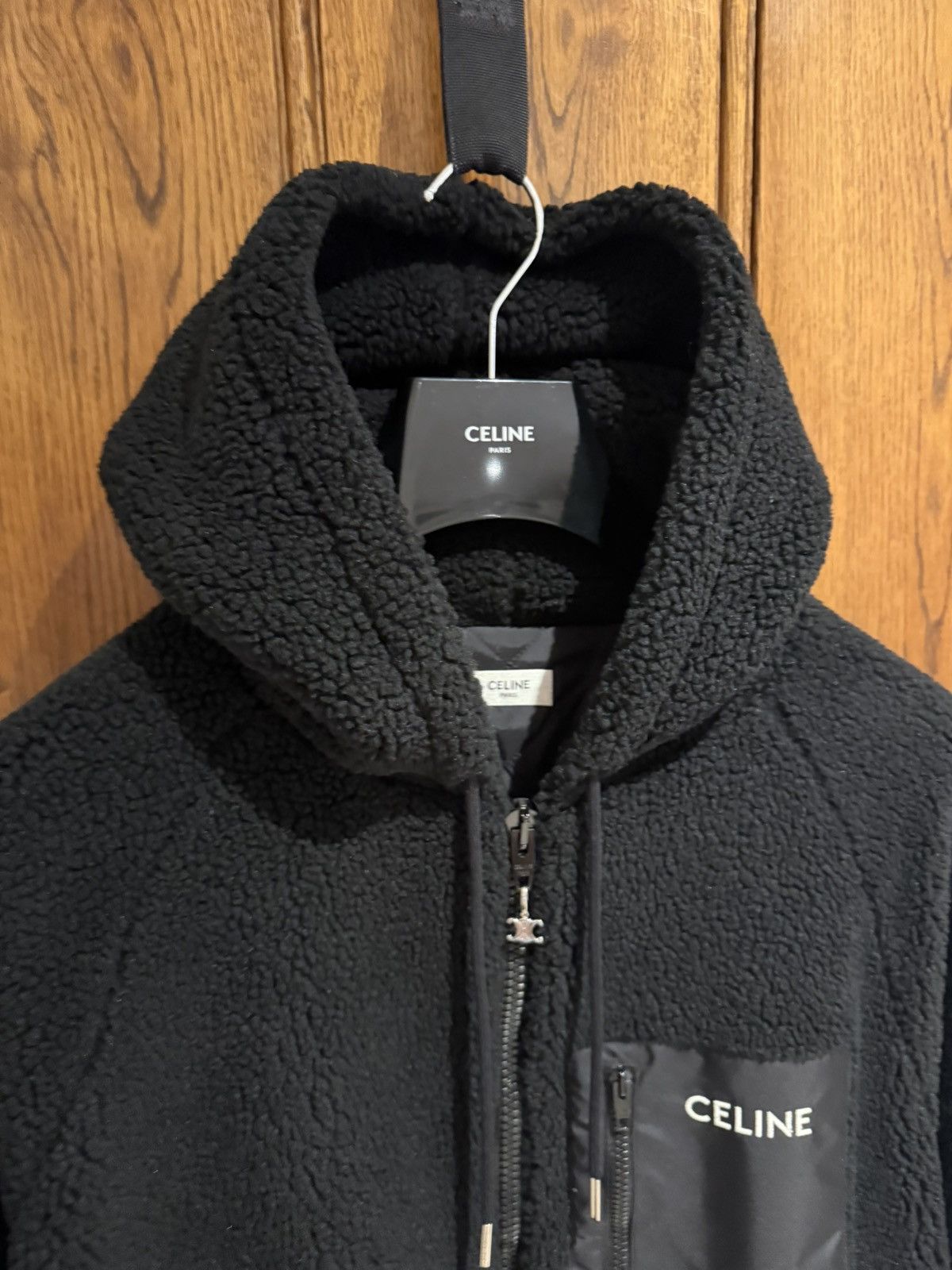 Celine $2.35k 🤑 FW24 Celine logo black fleece jacket Hedi grail M Size US M / EU 48-50 / 2 - 16 Thumbnail
