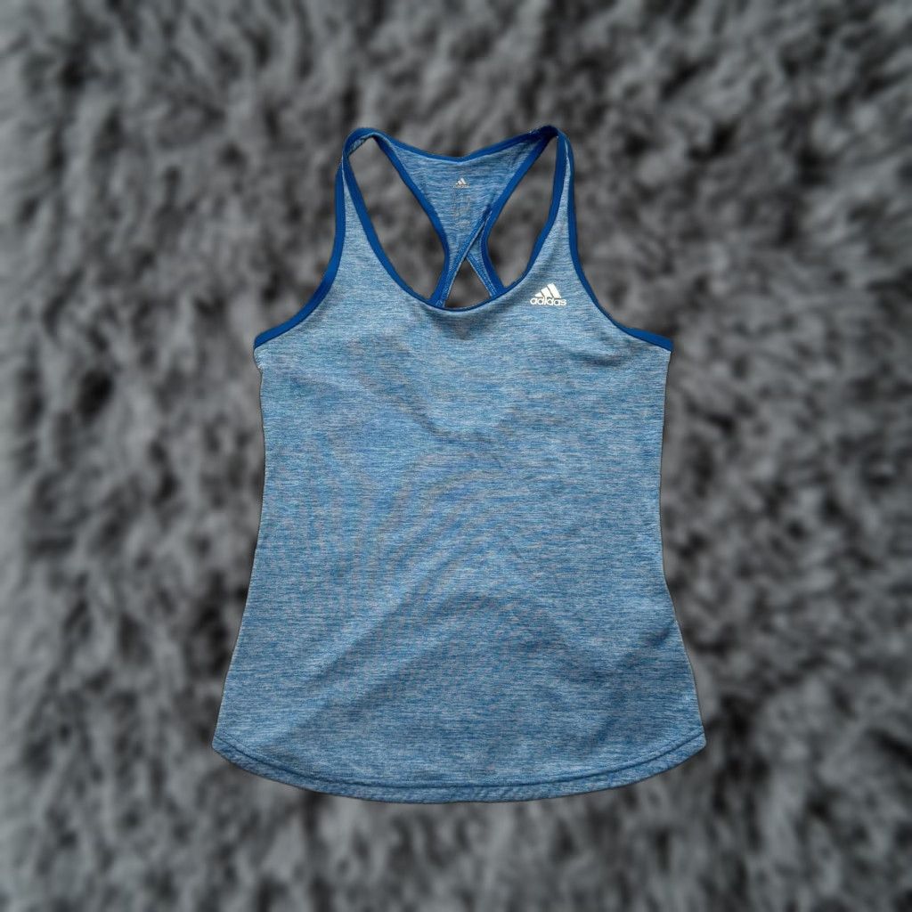 Adidas Adidas Tank Top Womens XS Blue Climalite Racerback Athletic Workout Shirt Size XS / US 0-2 / IT 36-38 - 1 Thumbnail