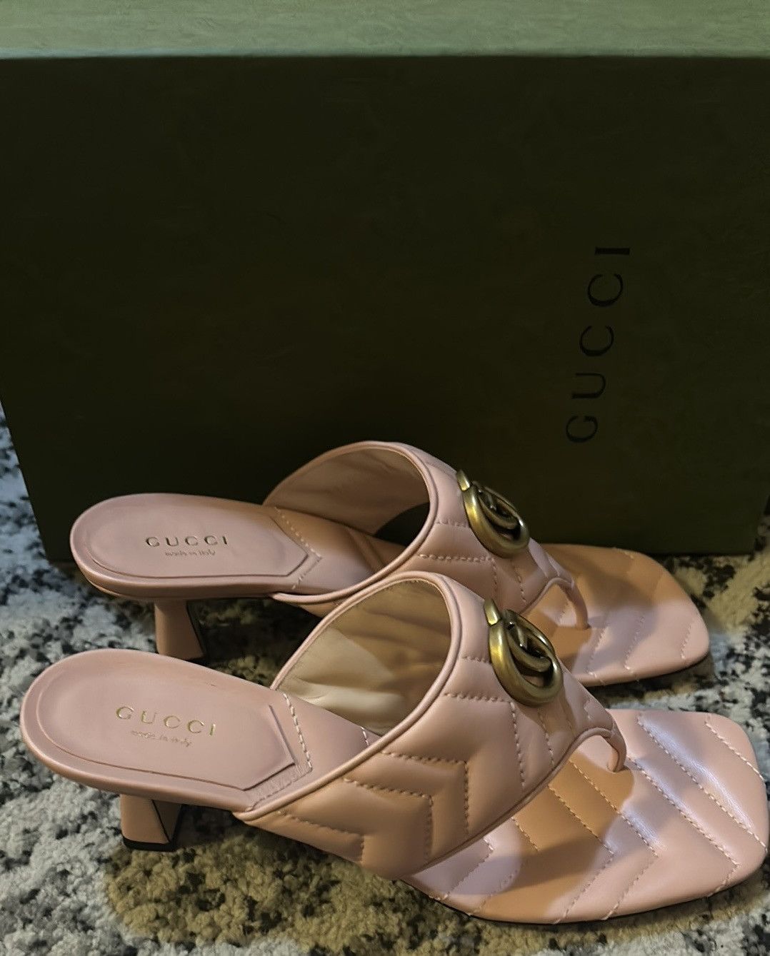Gucci Gucci Double G Thong Sandal Mules Perfect Pink size 38.5 Size US 8.5 / IT 38.5 - 4 Thumbnail
