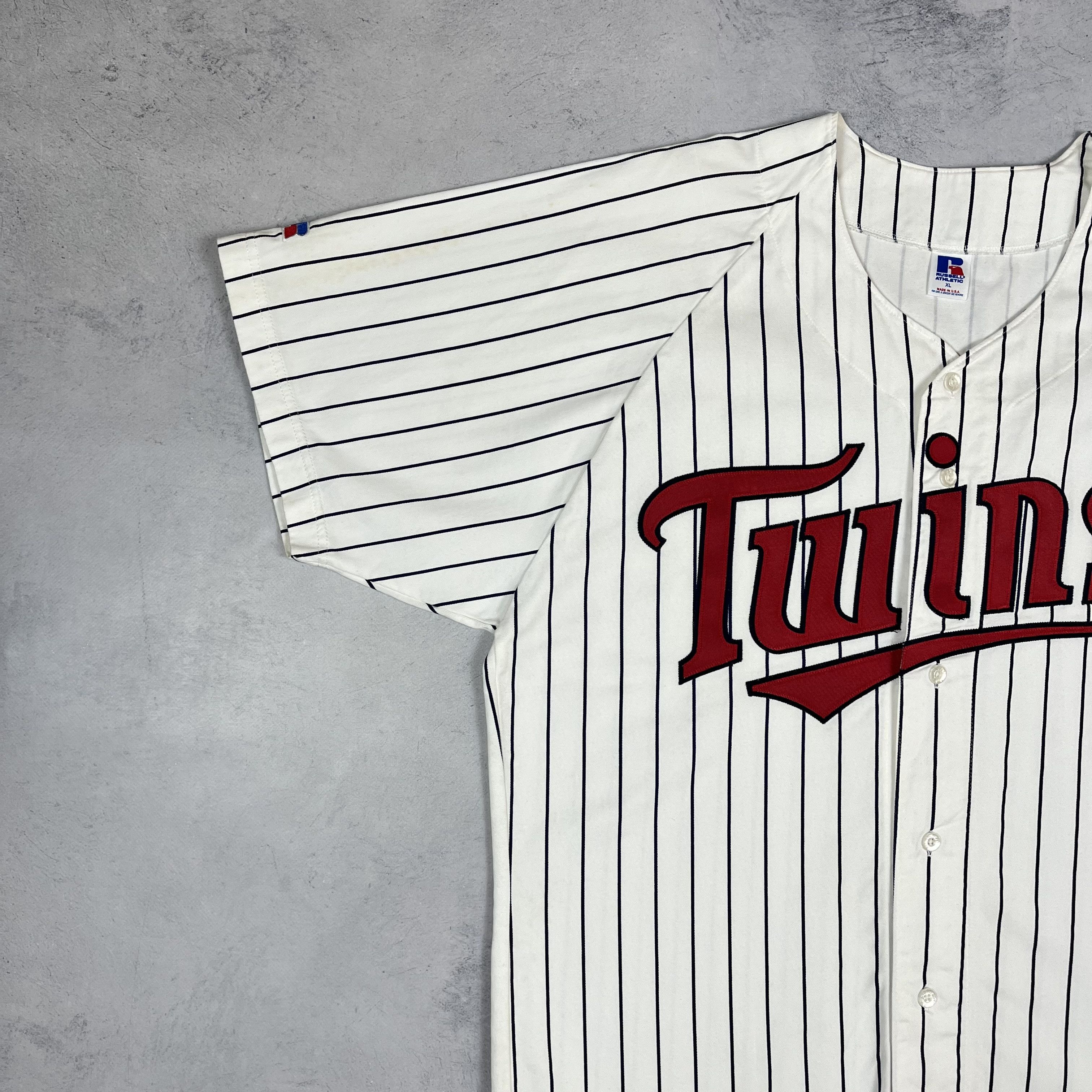 Russell Athletic Vintage MLB Minnesota Twins Big Logo Jersey Shirt 90’s Size US XL / EU 56 / 4 - 6 Thumbnail
