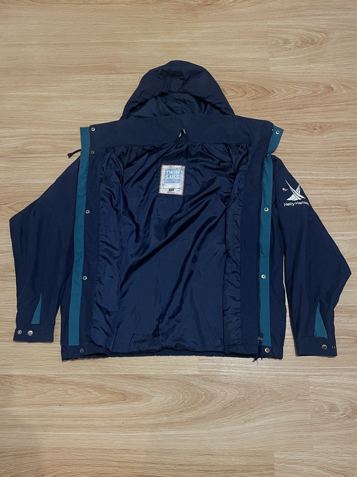 Helly Hansen Vintage Helly Hansen Sailing Jacket Twin Sails Navy L Size US M / EU 48-50 / 2 - 2 Thumbnail