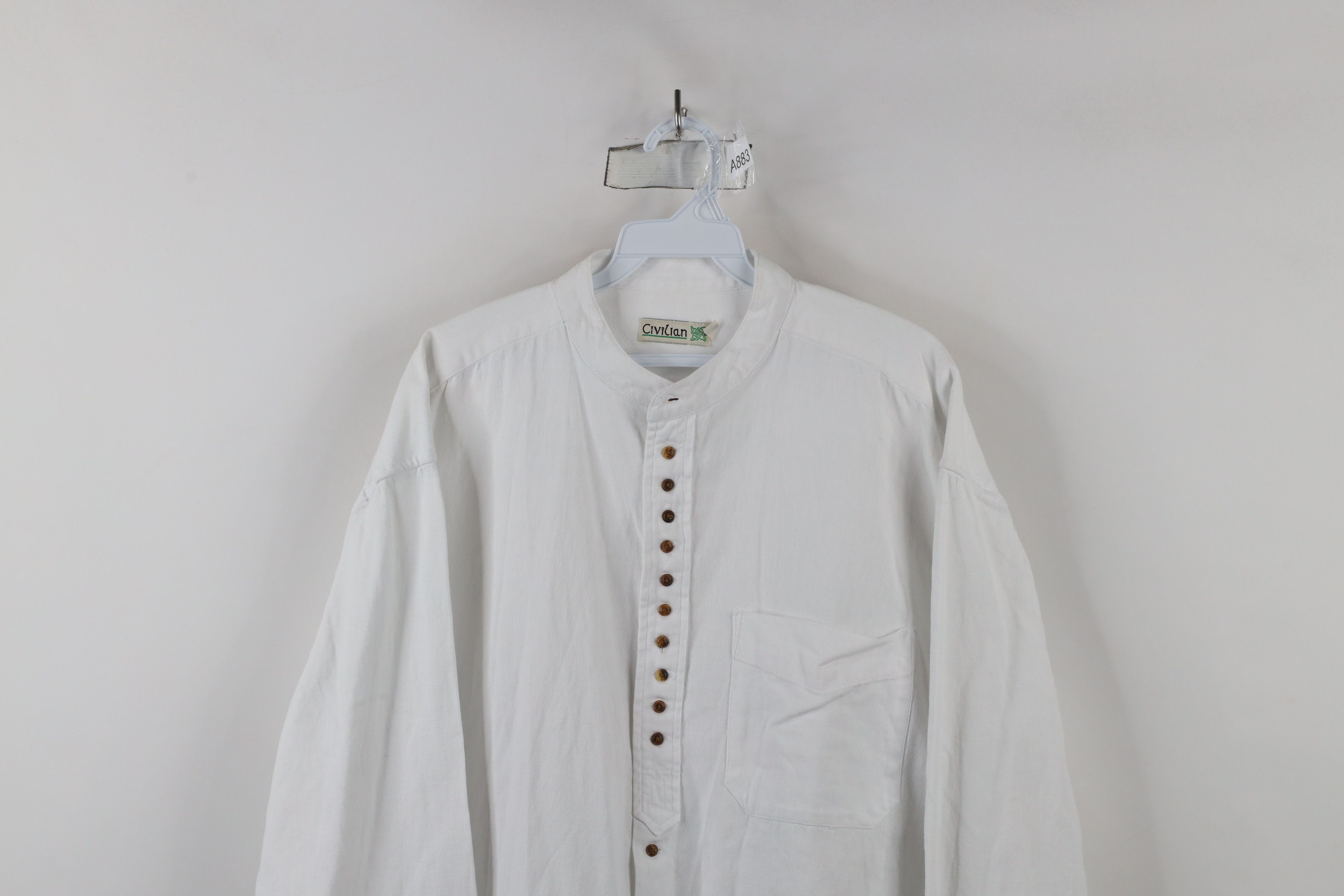Vintage Vintage Streetwear Blend Grandpa Band Collar Button Shirt Size US L / EU 52-54 / 3 - 2 Thumbnail
