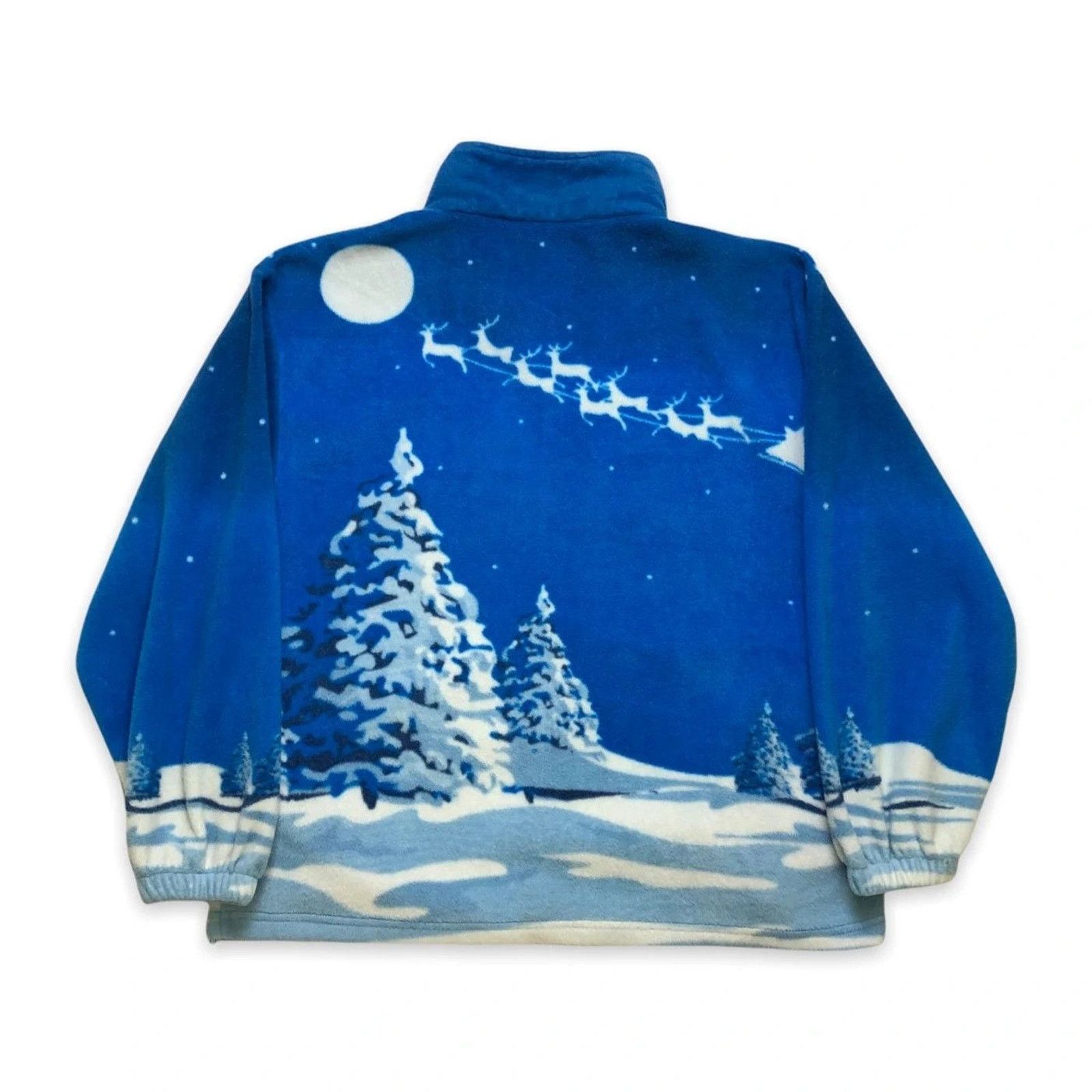 Vintage Vintage Christmas Snowman Fleece Winter Full Zip AOP Jacket Size US M / EU 48-50 / 2 - 3 Thumbnail