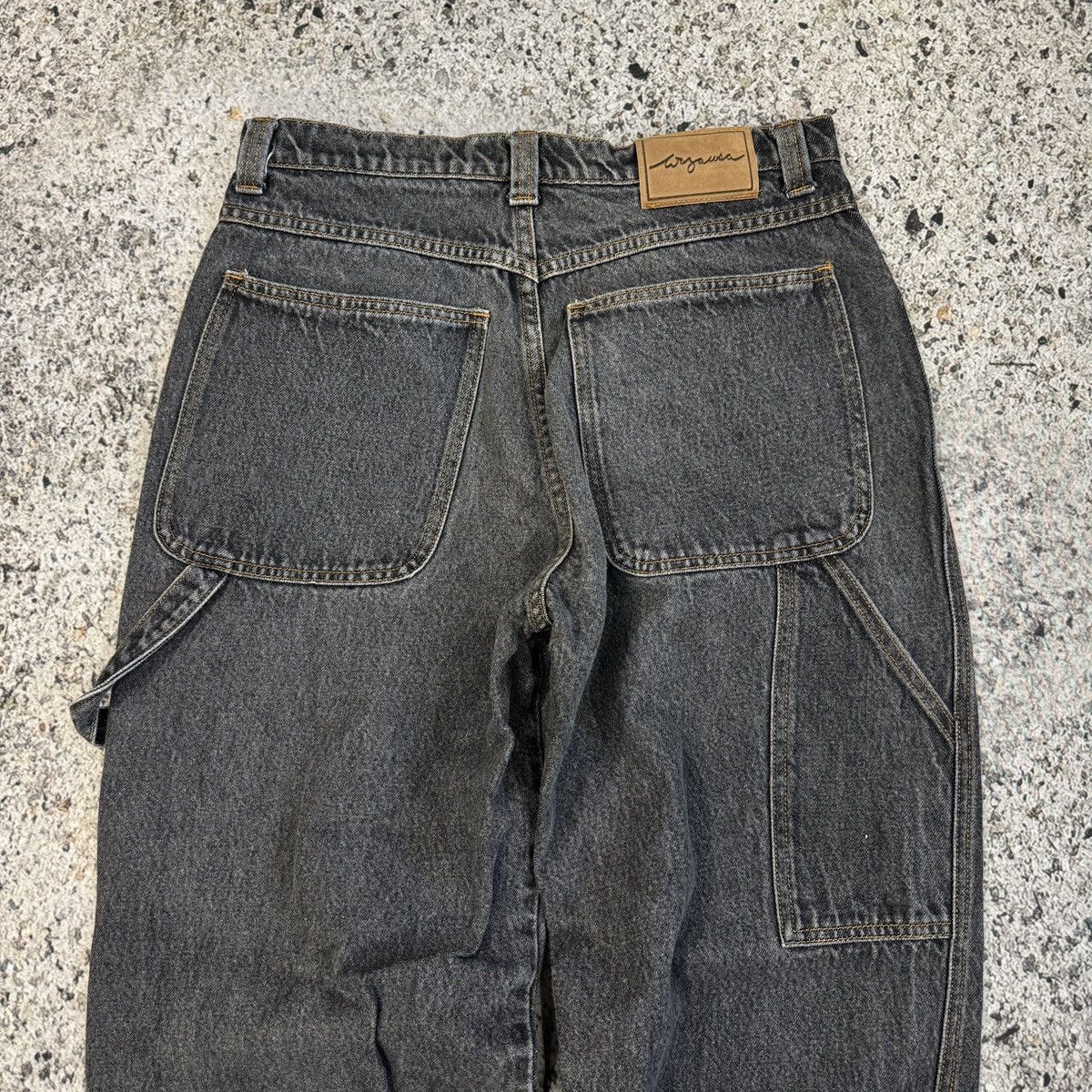 Vintage 90s Waza USA Baggy Wide Leg Skater Carpenter Denim Jeans Size US 32 / EU 48 - 4 Thumbnail