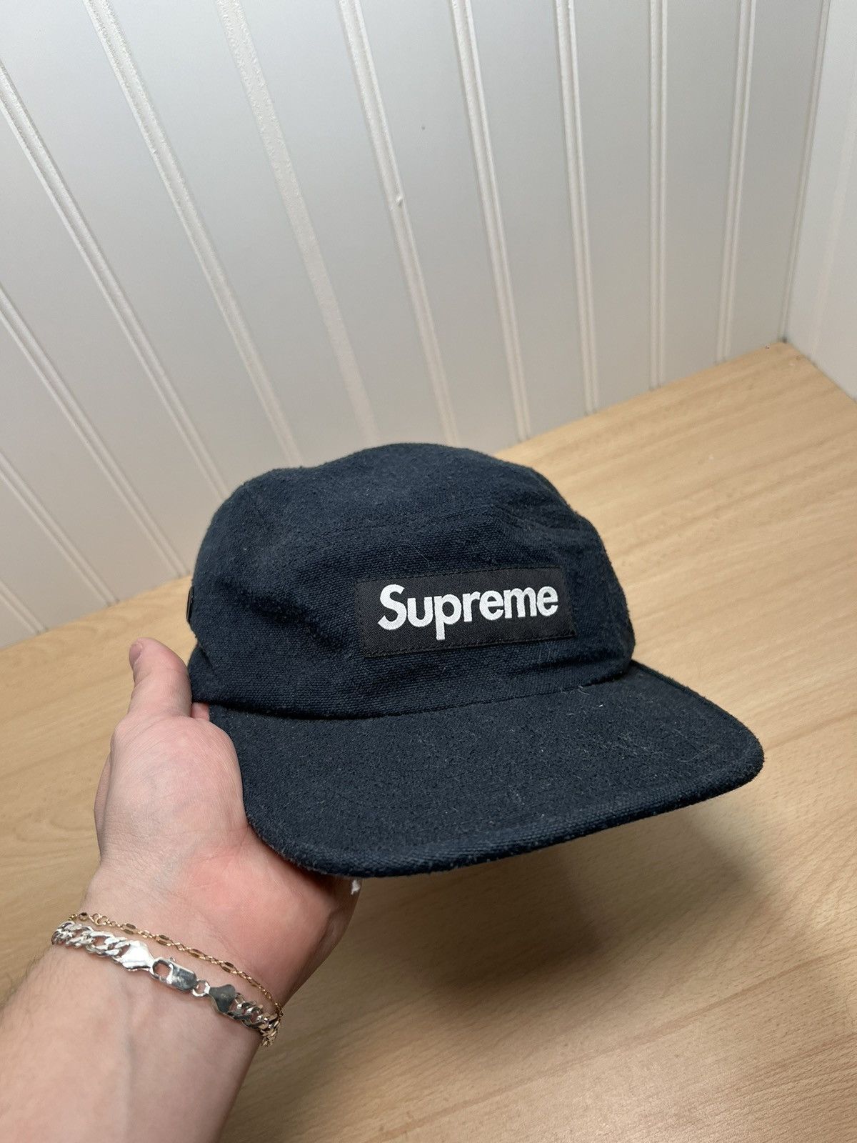 Designer × Supreme × Vintage Navy Supreme Canvas Camp Cap Size ONE SIZE - 1 Thumbnail