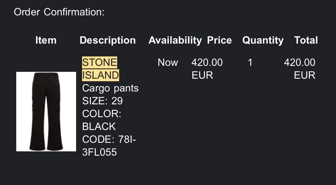 Stone Island Stone Island Black Cargo Pants - 29 Size US 29 - 9 Thumbnail