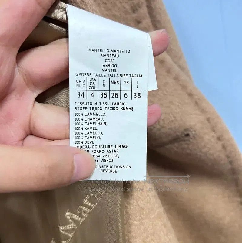 Max Mara MaxMara Camel Alpaca Wool Women's Coat . Size L / US 10 / IT 46 - 4 Thumbnail