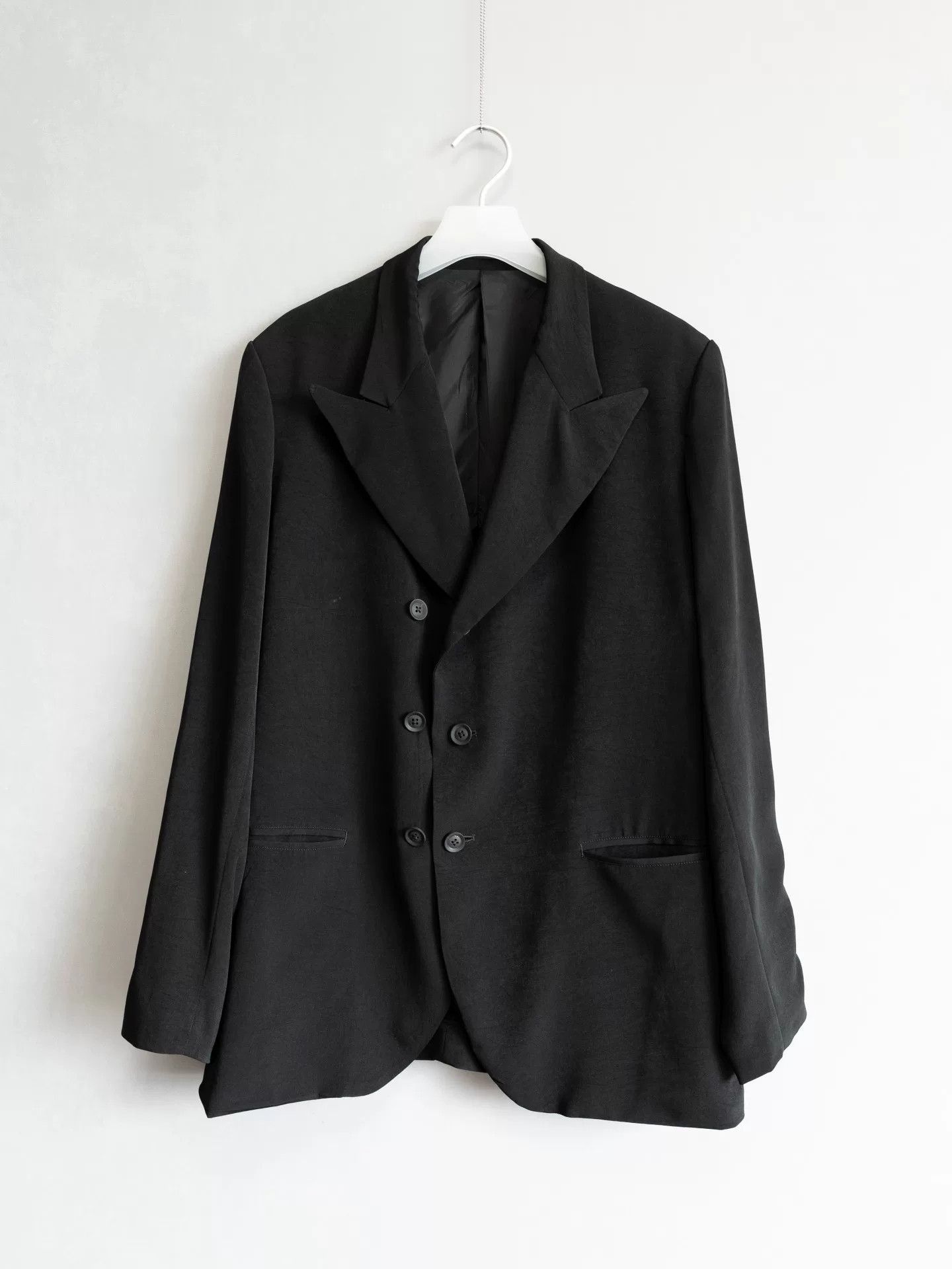 Yohji Yamamoto yohji yamamoto double-breasted acetate coat Size S / US 4 / IT 40 - 1 Thumbnail