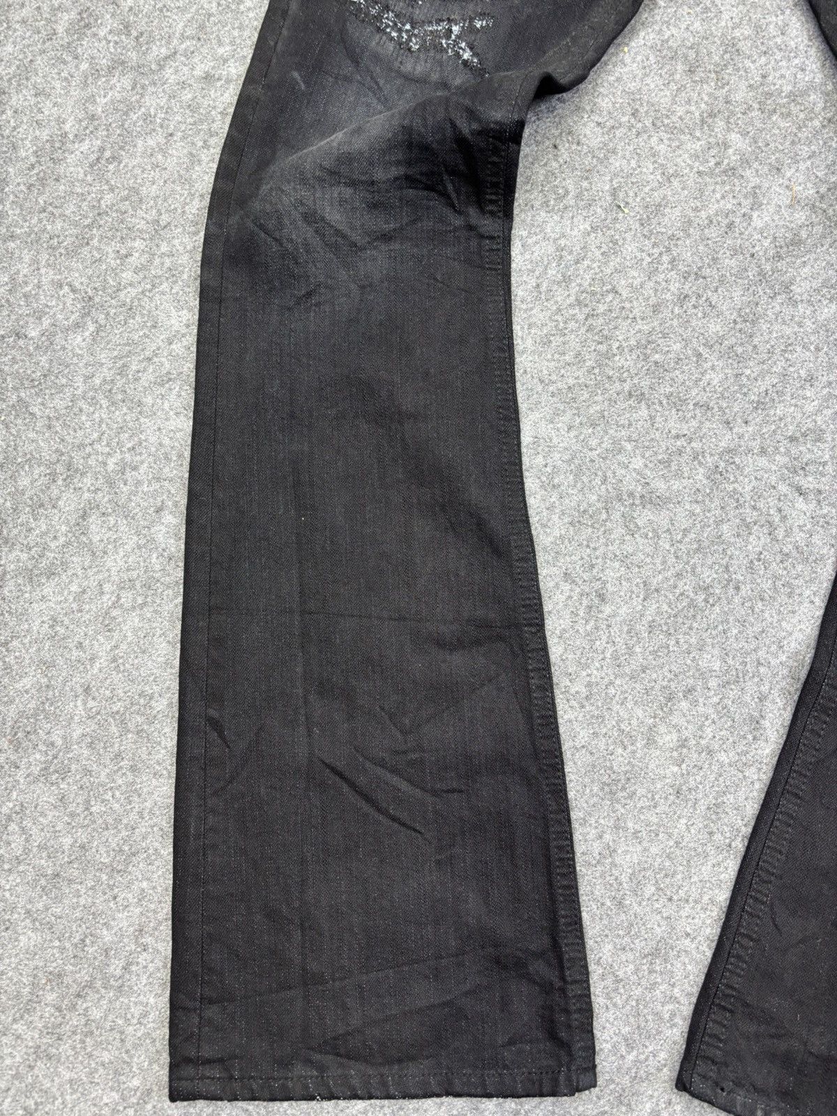 Japanese Brand 💥Flare💥Midas9 Rip&Repair Style Flare Denim F776 Size US 29 - 6 Thumbnail