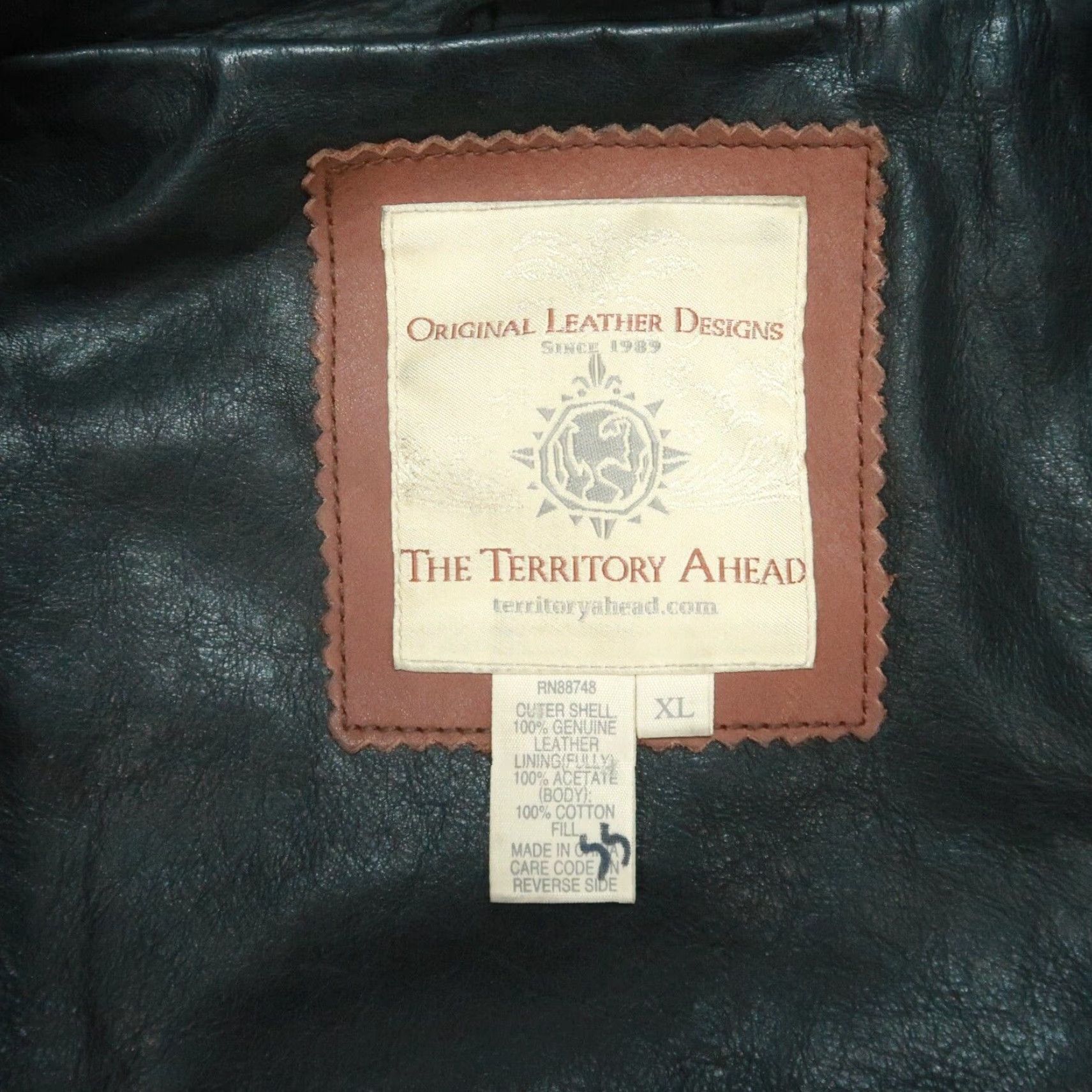 The Territory Ahead Territory Ahead Jacket Mens XL Brown Leather Quilt Lined Full Zip Snap Size US XL / EU 56 / 4 - 4 Thumbnail