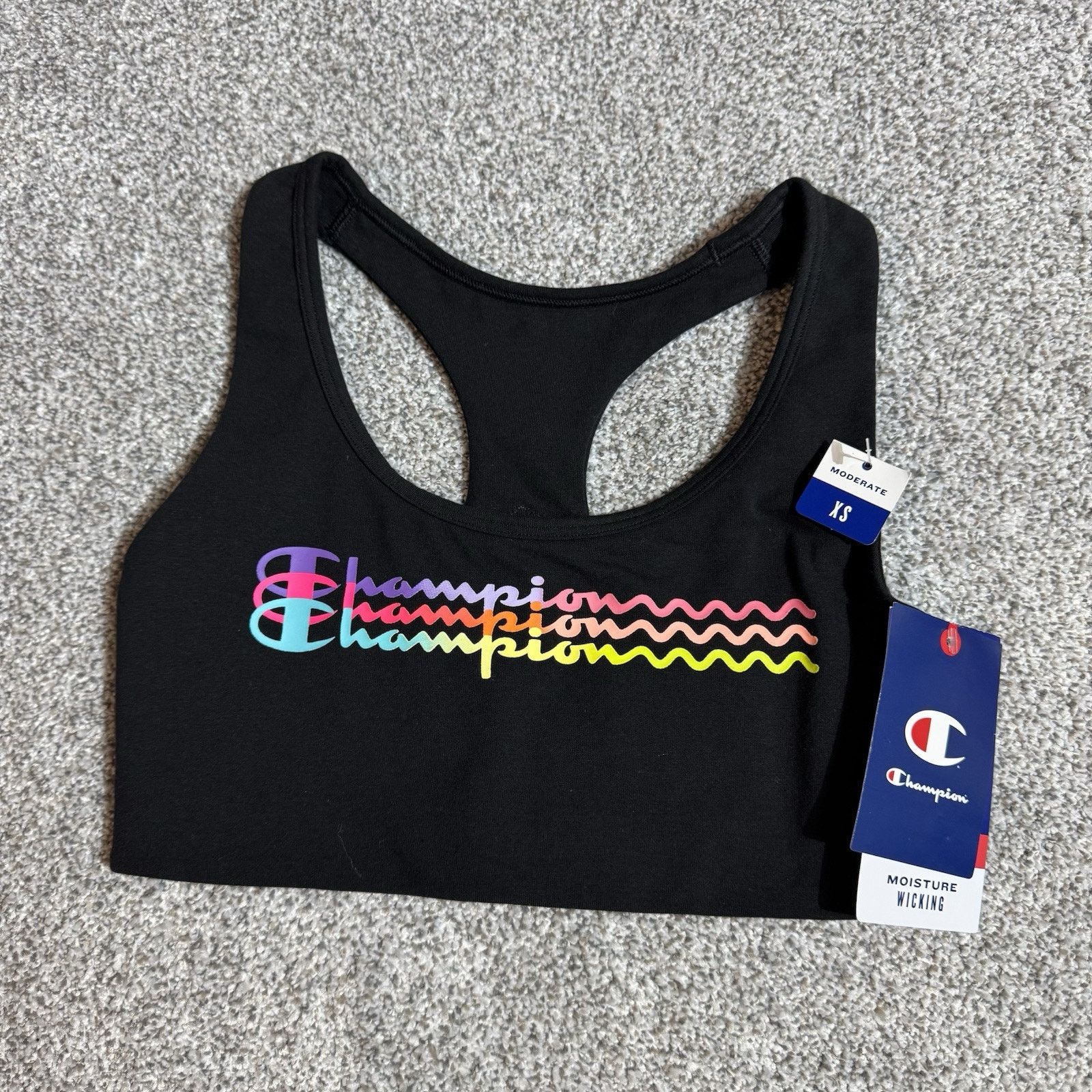 Champion Champion Sports Bra Womens XS Athletic Streetwear Racerback Size XS / US 0-2 / IT 36-38 - 1 Thumbnail